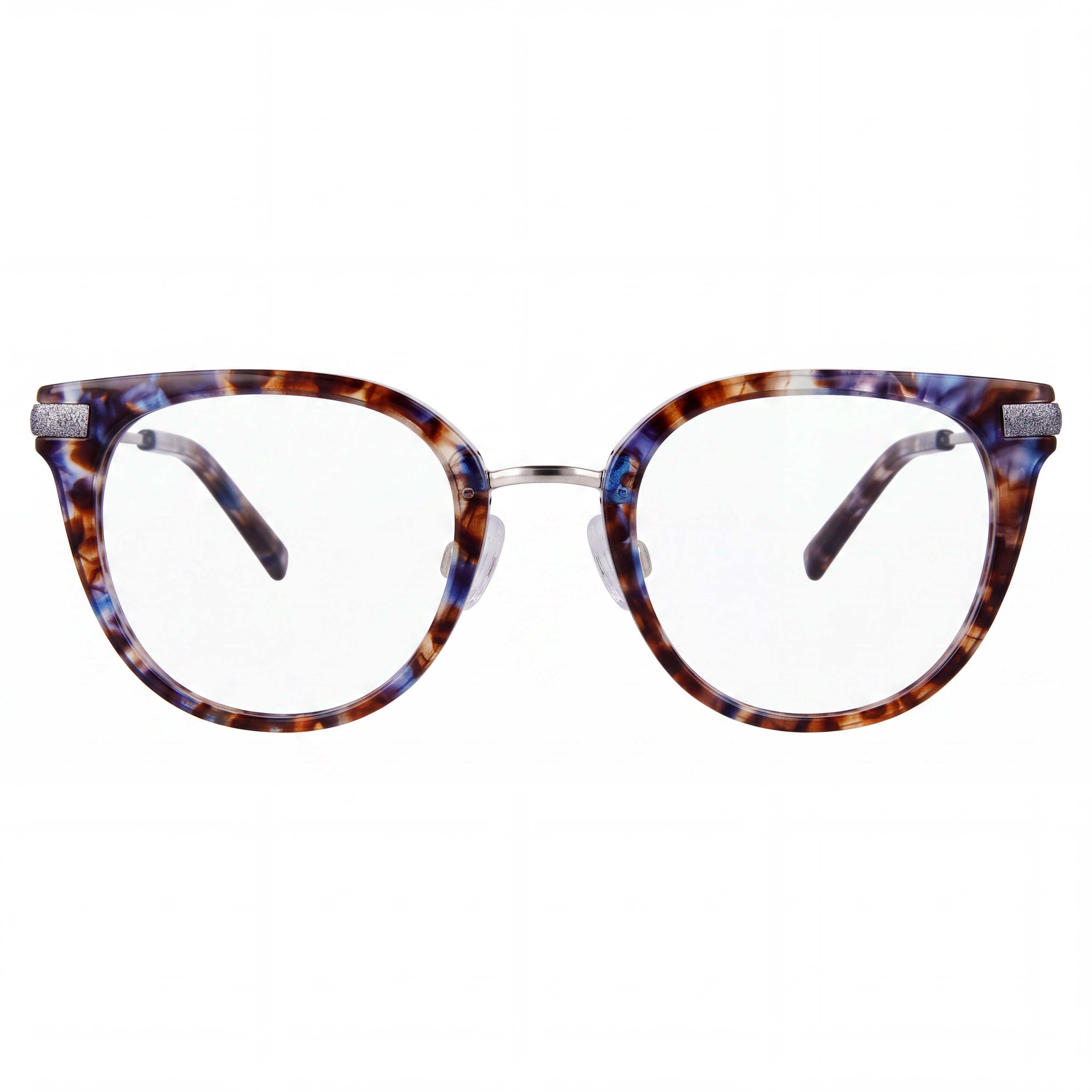 Jones New York Vjon789 Women's Blue Havana Plastic Eyeglasses with Polycarbonate Lenses 50-22-140, Photo 2