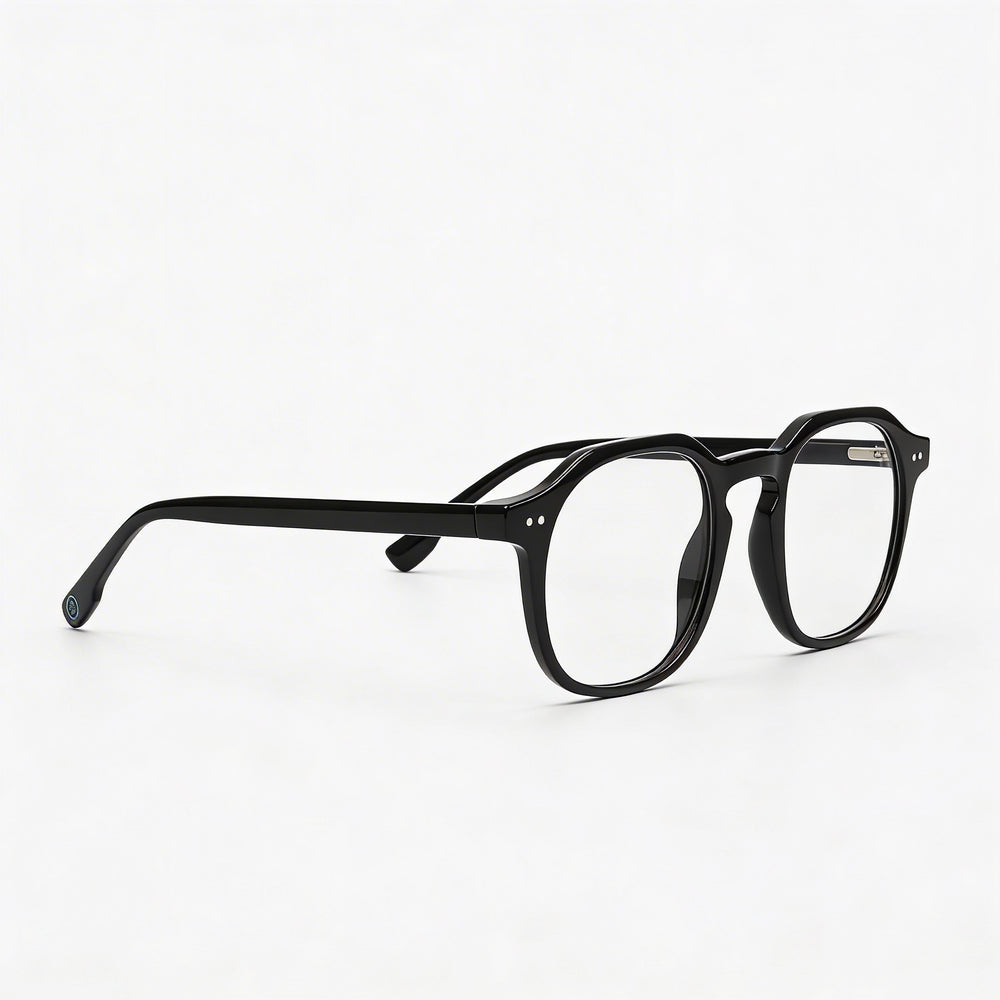 Gafas para hombre MCALLISTER Mc4535 con montura de metal negro y lentes transparentes, ancho de lente de 48 mm