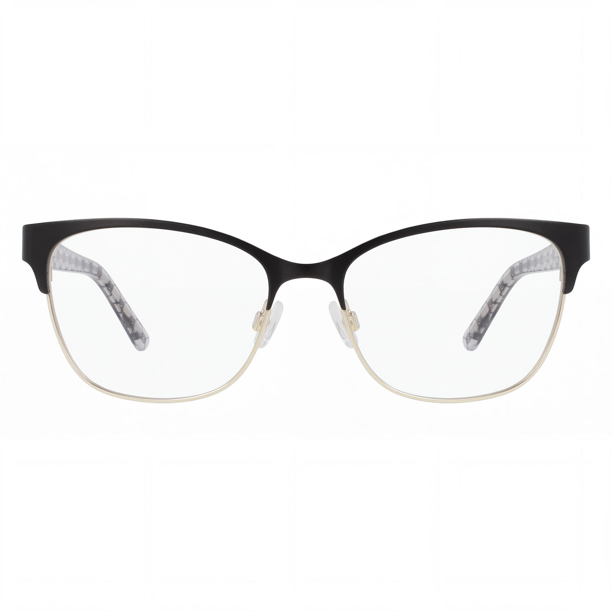 bebe Men’s BB5196 Jet Black Optical Frames with Transparent Demo Lenses – Designed for Custom Prescription, Photo 2