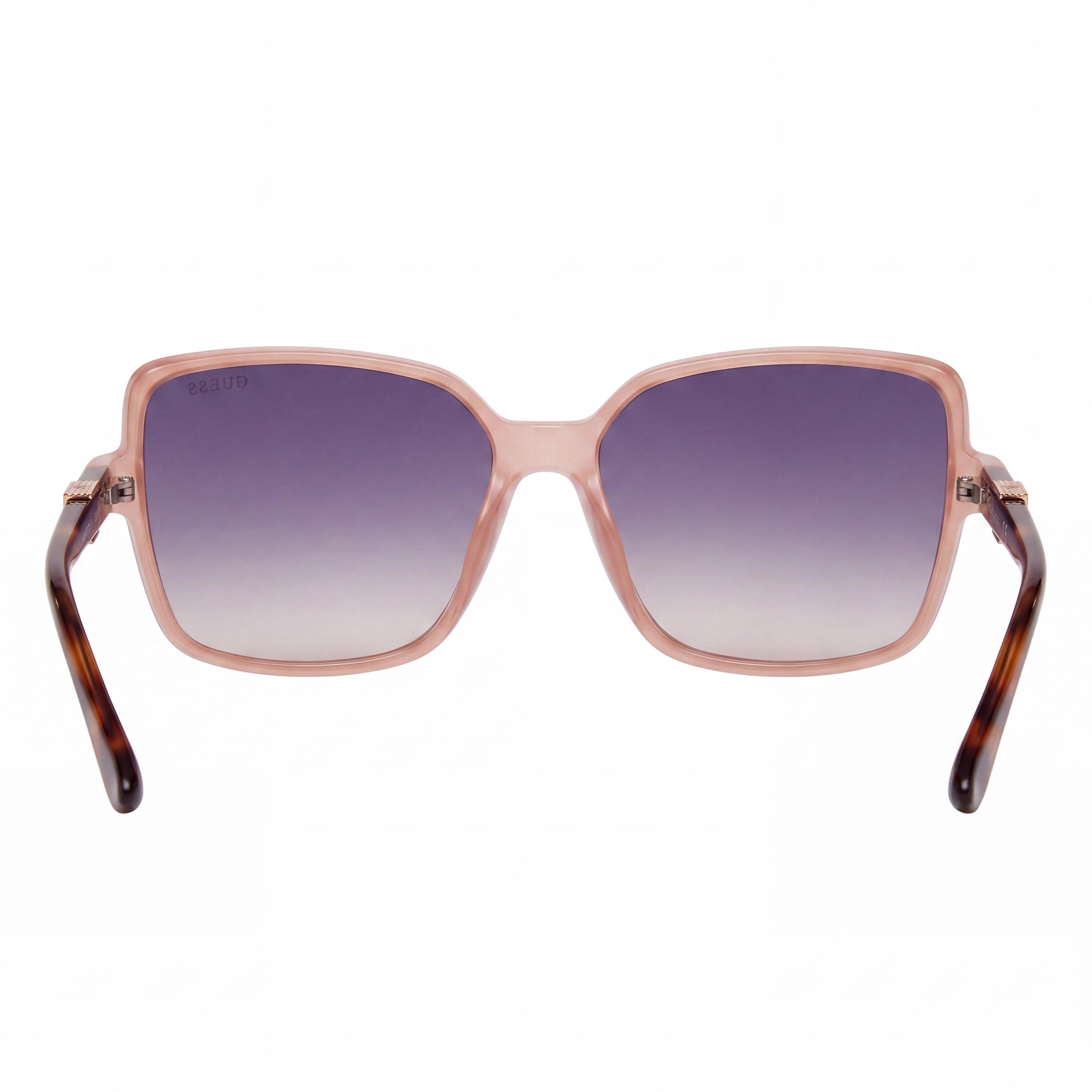 GUESS GU7812 Women's UV Protective Shiny Pink Injected Sunglasses with Gradient Blue Lenses 61mm, Photo 2