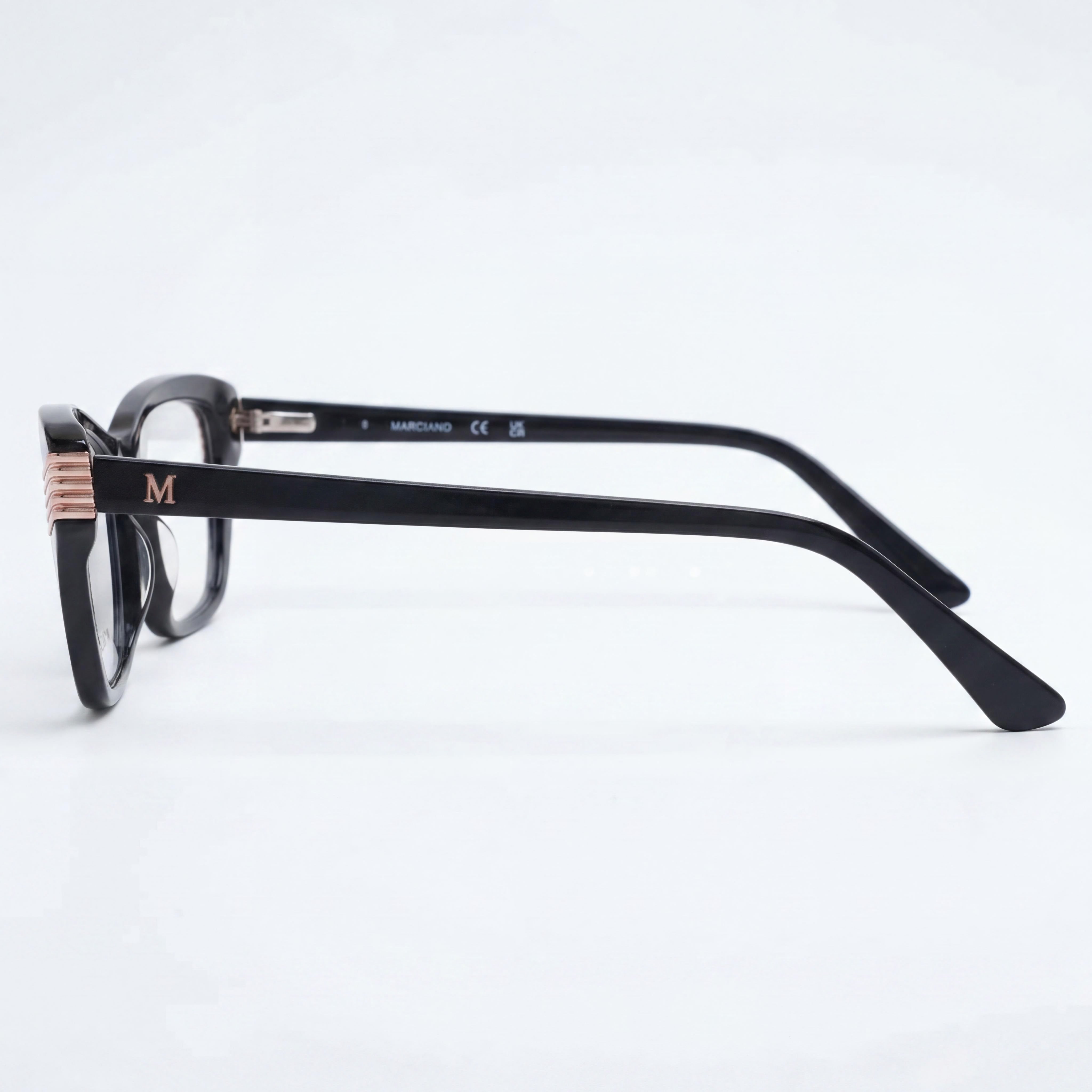 Gafas GUESS by Marciano GM0385 para mujer, estilo ojo de gato, montura completa de acetato negro, ancho de lente 53 mm, Photo 2