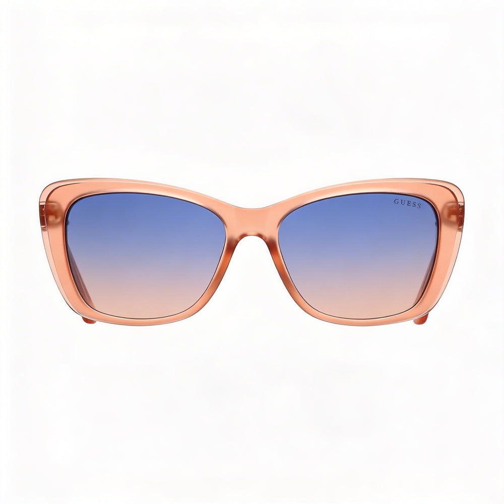 GUESS GU7774 Women's Cat Eye Pink Plastic Frame Blue Gradient UV Protected Sunglasses 55mm