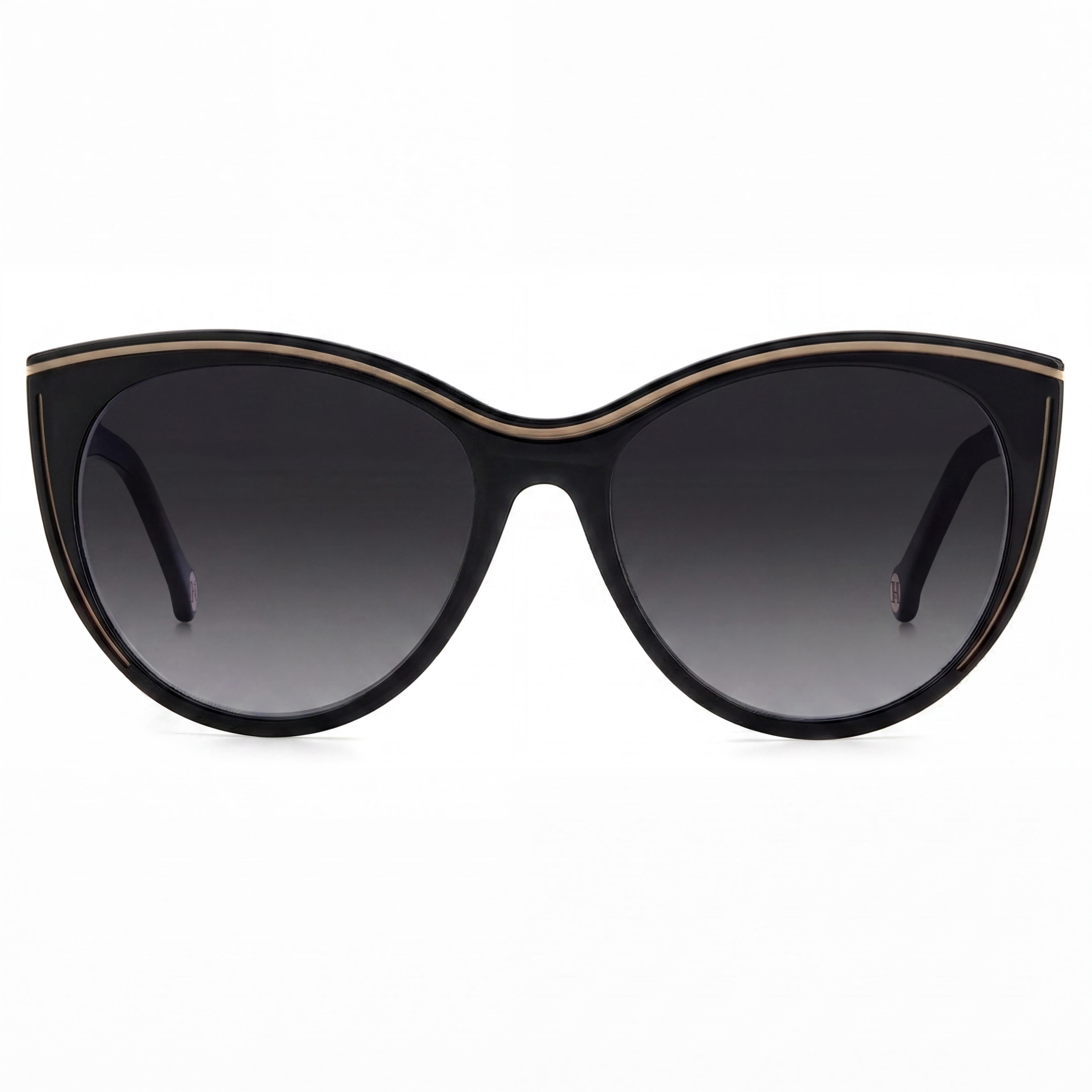 Gafas de sol Carolina Herrera Modern para mujer, de plástico, color negro, nude, gris oscuro, sin polarizar, con protección UV, 56-17-145, Photo 2
