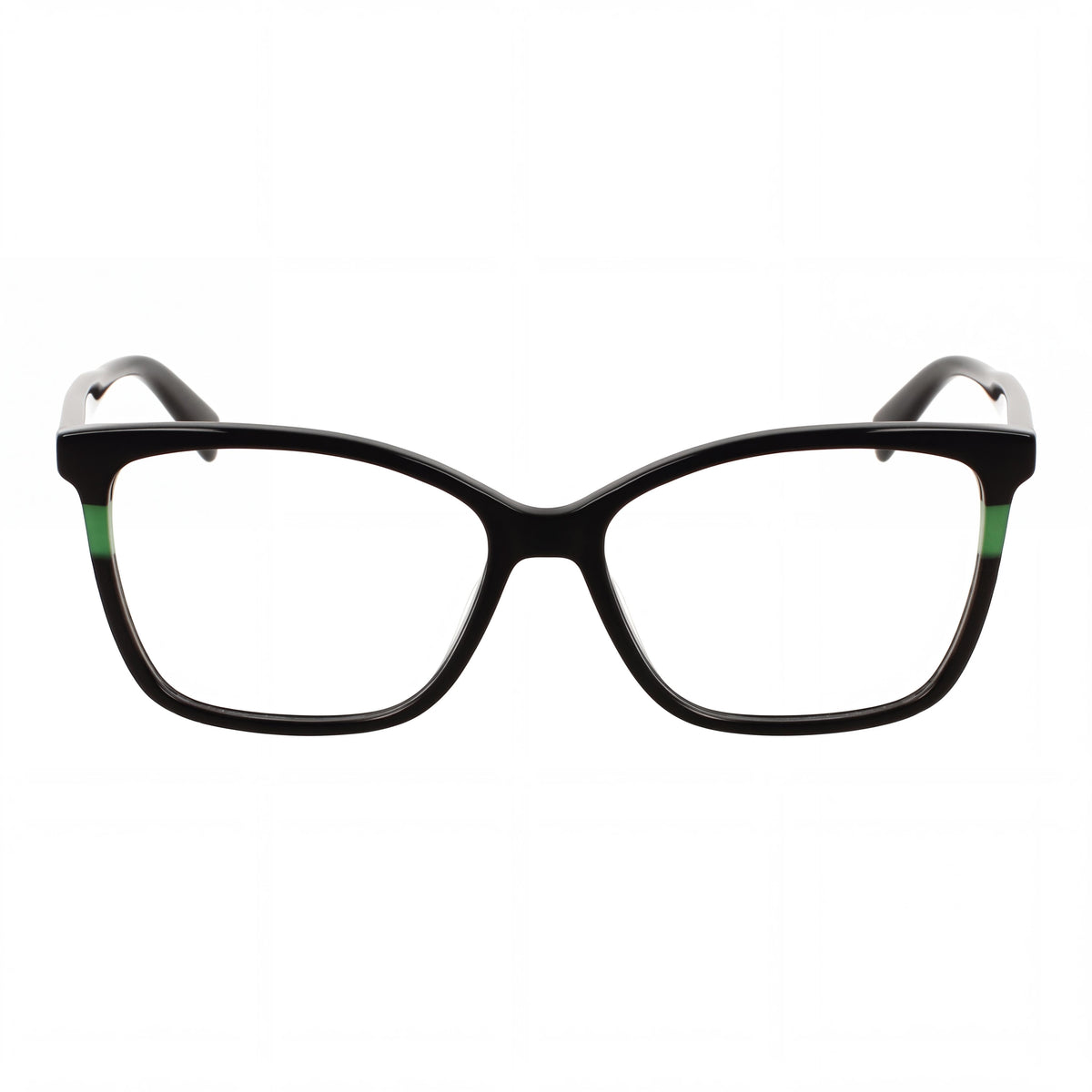Gafas graduadas Longchamp casual para mujer con montura de acetato negro y lentes transparentes 55-15-140, Photo 2