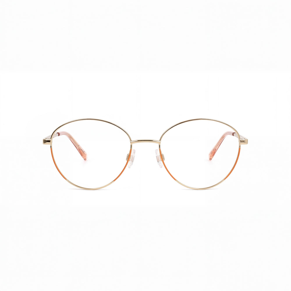 M Missoni Color Line Collection MMI 0024 Women's Gold Peach Stainless Steel Cateye Optical Glasses 53-18-140mm