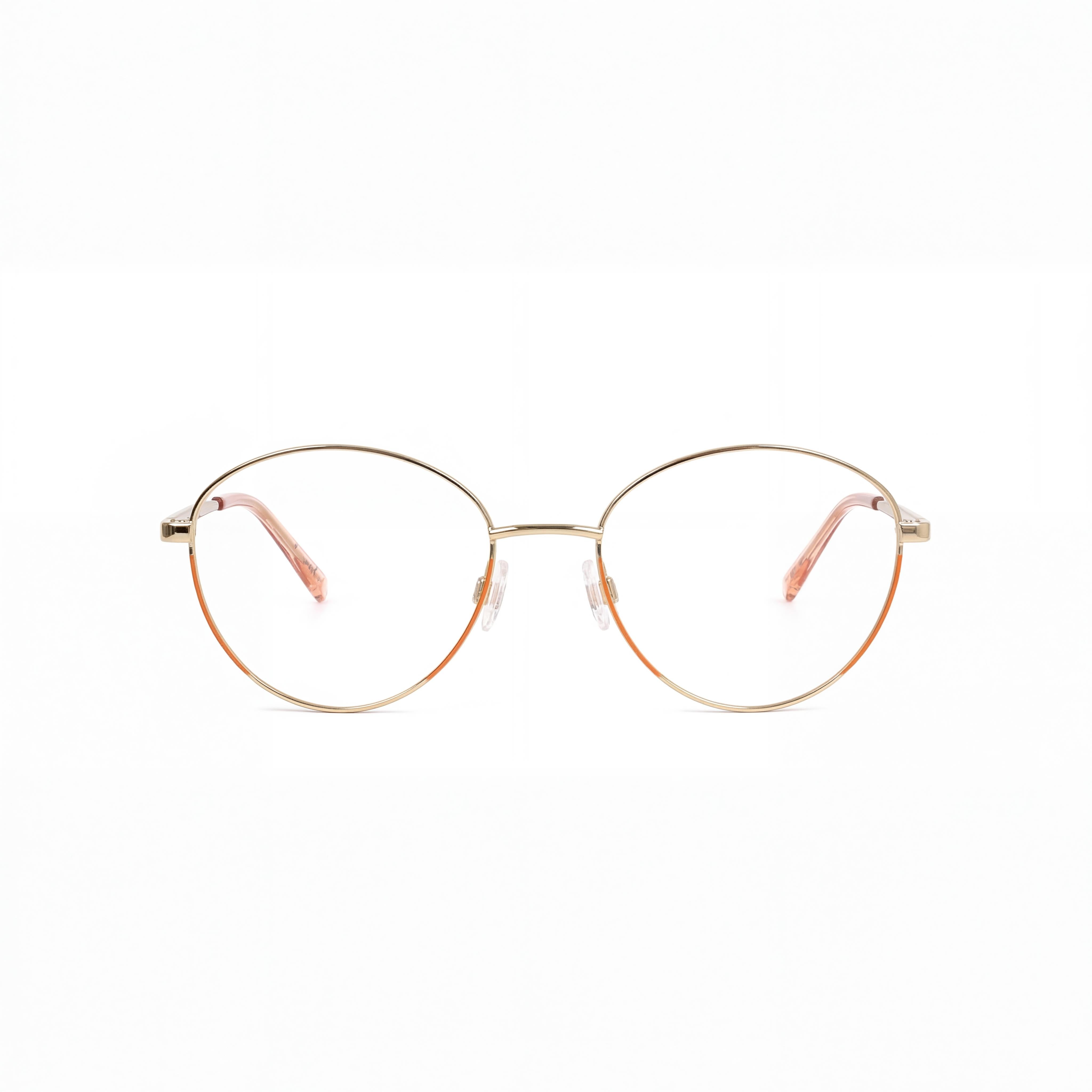 Gafas ópticas M Missoni Color Line Collection MMI 0024 para mujer, de ojo de gato, de acero inoxidable color oro melocotón 53-18-140 mm, Photo 2