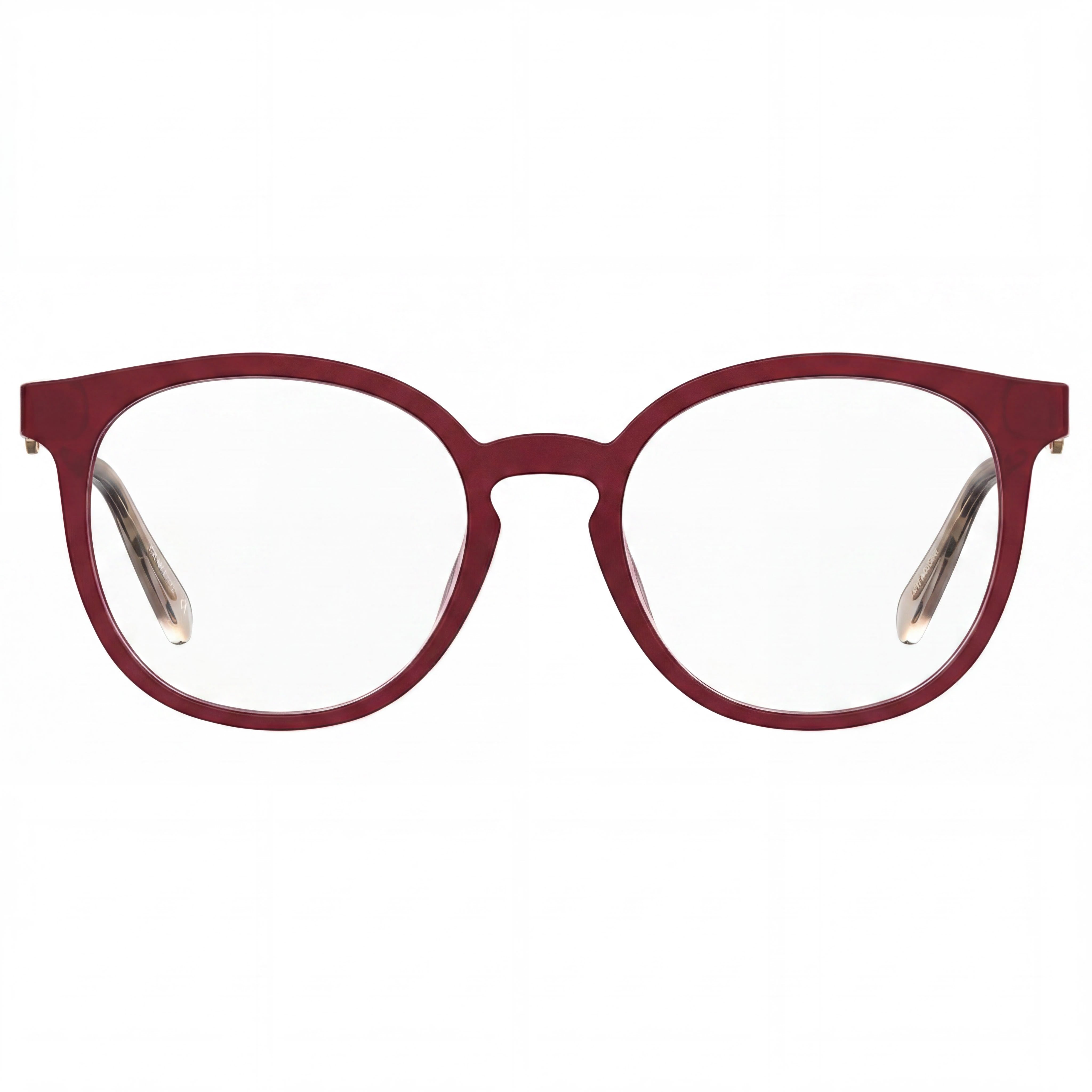 Love Moschino Modern Women's Red Acetate Frame Eyewear with 49mm Lens, 18mm Bridge, 135mm Temples, Photo 2