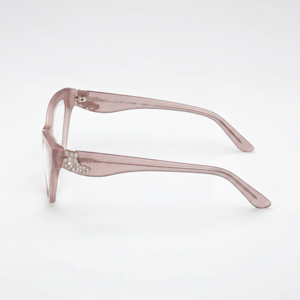 GUESS by Marciano Gm50038 Women's Shiny Beige Plastic Eyewear with Polycarbonate Lenses 53/21/140