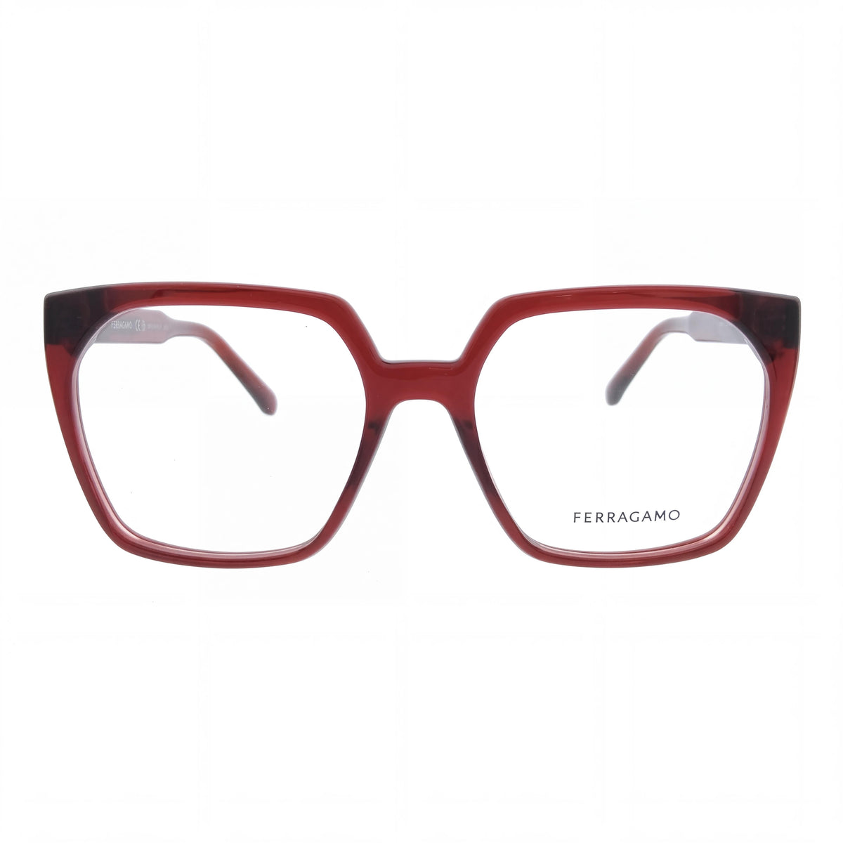 Ferragamo SF3042E Casual Women's Transparent Burgundy Plastic Frame Plastic Lens Ophthalmic Frames 55-18-145mm, Photo 2