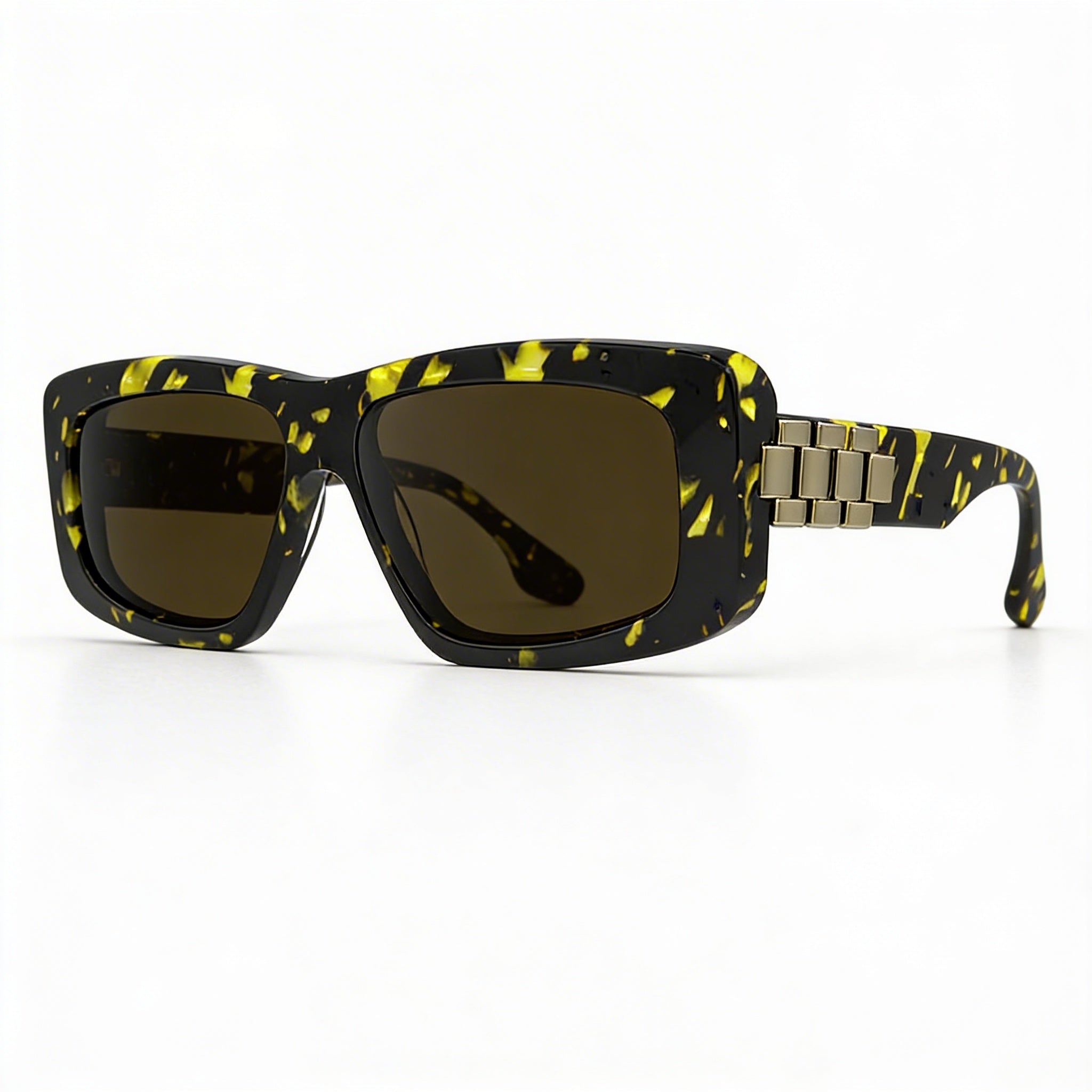 Victoria Beckham Vb669s Gafas de Sol Rectangulares Modificadas de Plástico Havana Negro Amarillo Unisex con Lentes de Policarbonato de 55mm, Photo 2