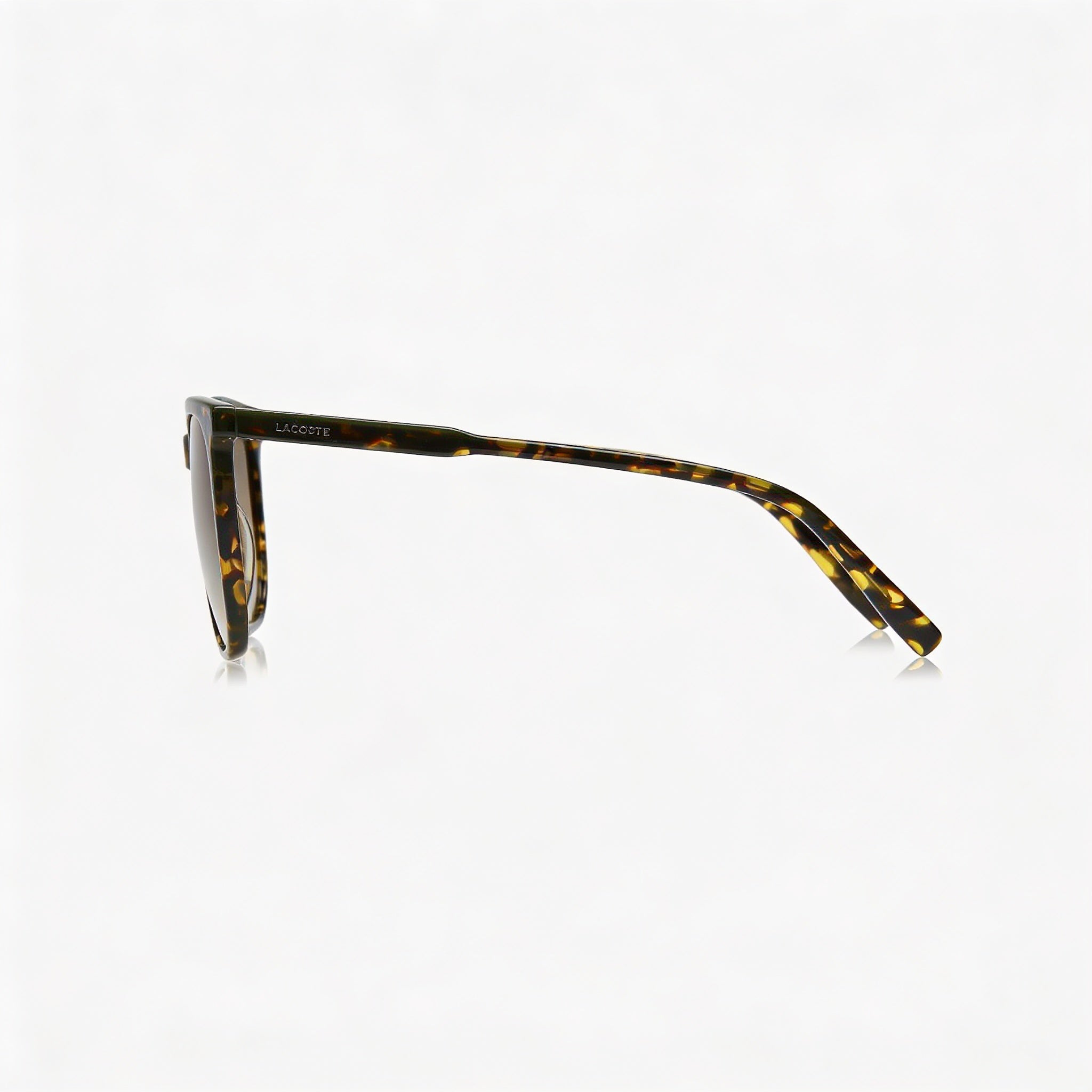 Gafas de sol unisex Lacoste La Stripes & Piping con montura de acero de aleación verde habano oscuro y protección UV de 54 mm, Photo 3