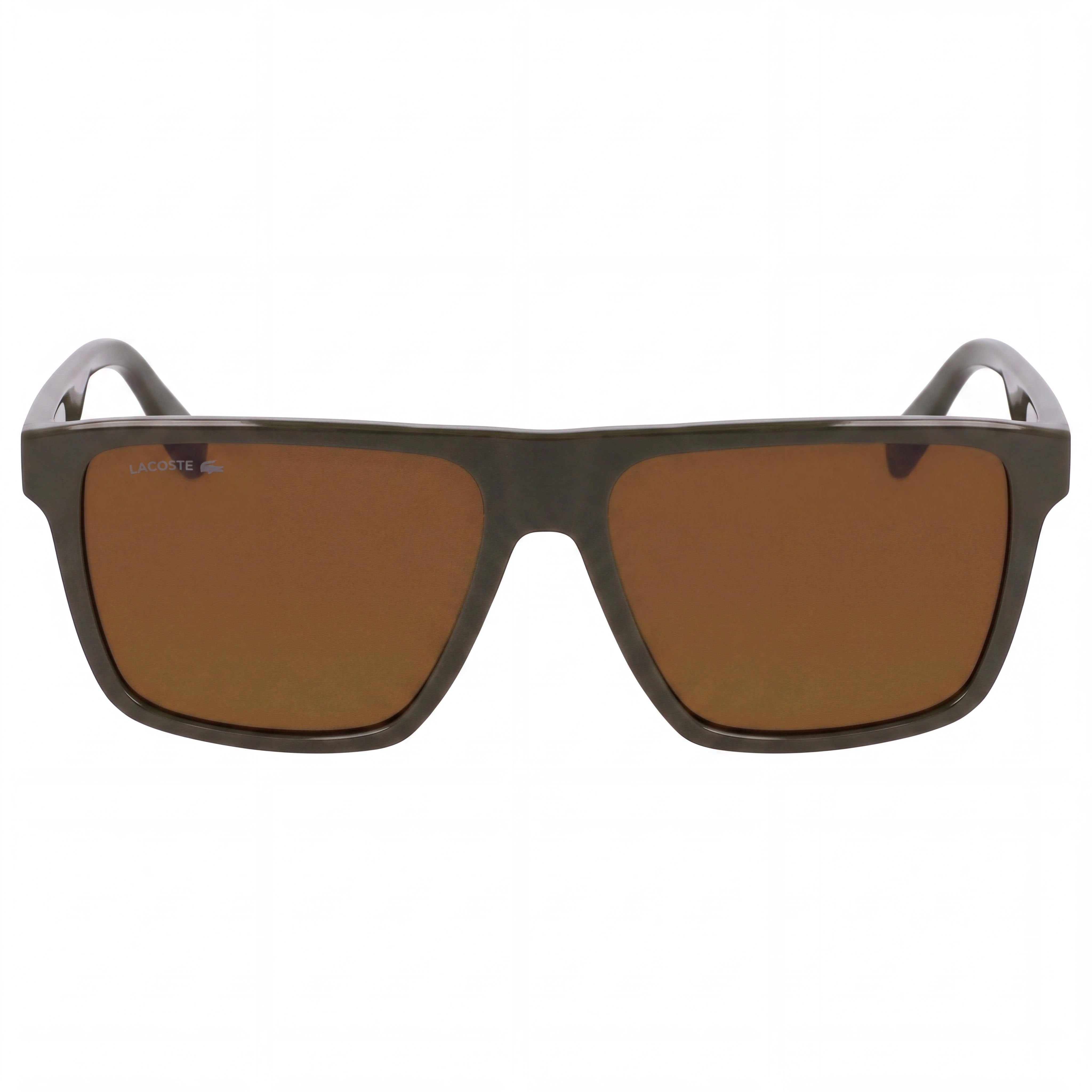 Lacoste L6027s Unisex Khaki Plastic Frame Solid Brown UV Protection Sunglasses 57mm, Photo 2