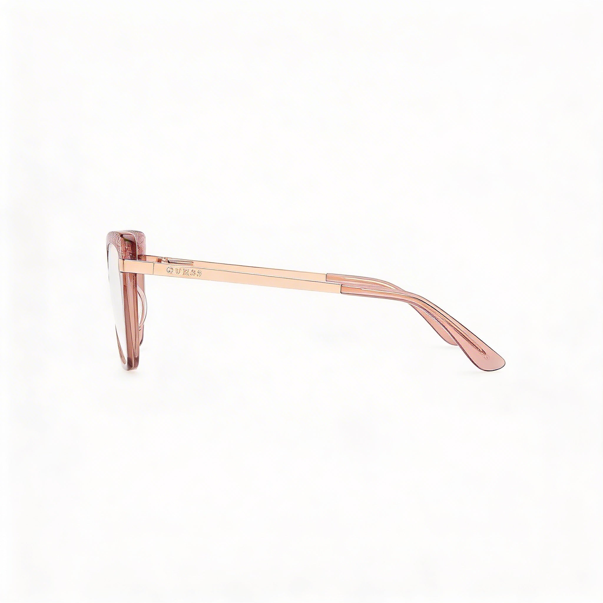 GUESS Clásico Women's Shiny Beige Plastic Frame Polycarbonate Non- Eyeglasses 54-16-140, Photo 2