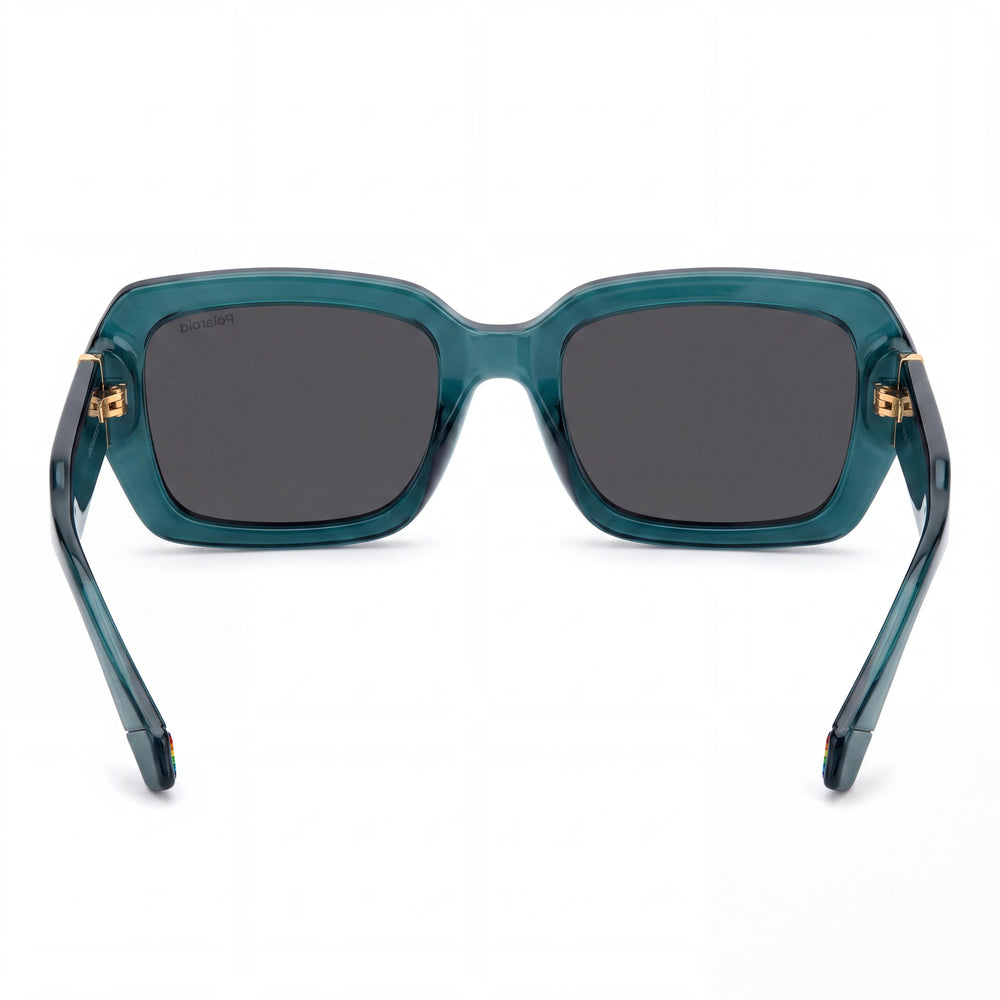 Gafas de sol polarizadas rectangulares Polaroid Pld 6223/S/X para mujer, montura de policarbonato Foglia Di Tè, lente gris, 54 mm