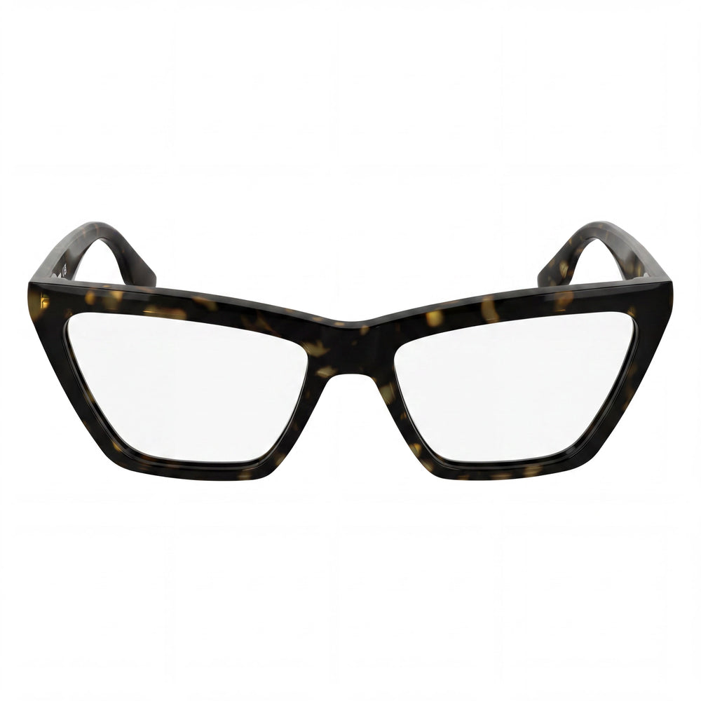 KARL LAGERFELD Kl6195 Gafas con lentes transparentes y montura de acetato Dark Tortoise para mujer, 54 mm de ancho de lente