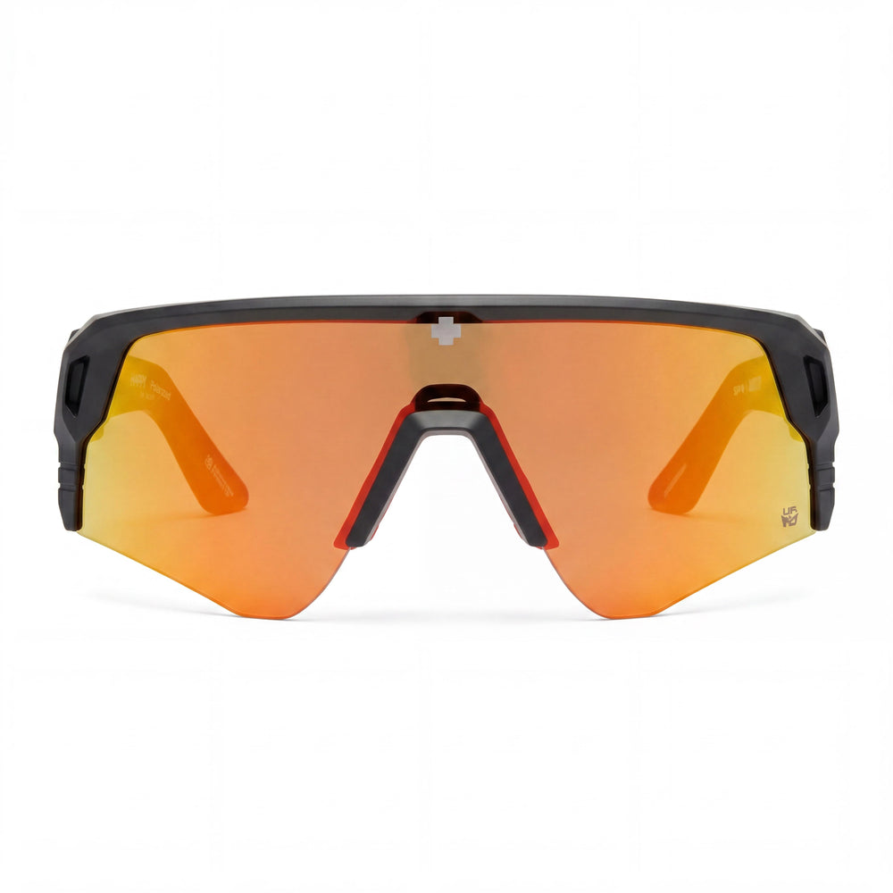 Spy Monolith Speed Unisex Matte Black Happy Boost Polar Orange Mirror UV Protected 142mm Sunglasses