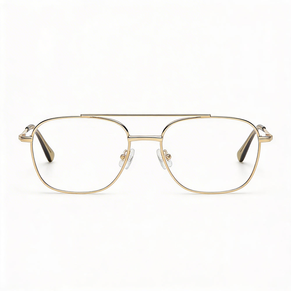 GANT Classic Modern Unisex Eyeglasses featuring a Gold Frame with a Shiny Pale Gold finish, Size 54-18-145