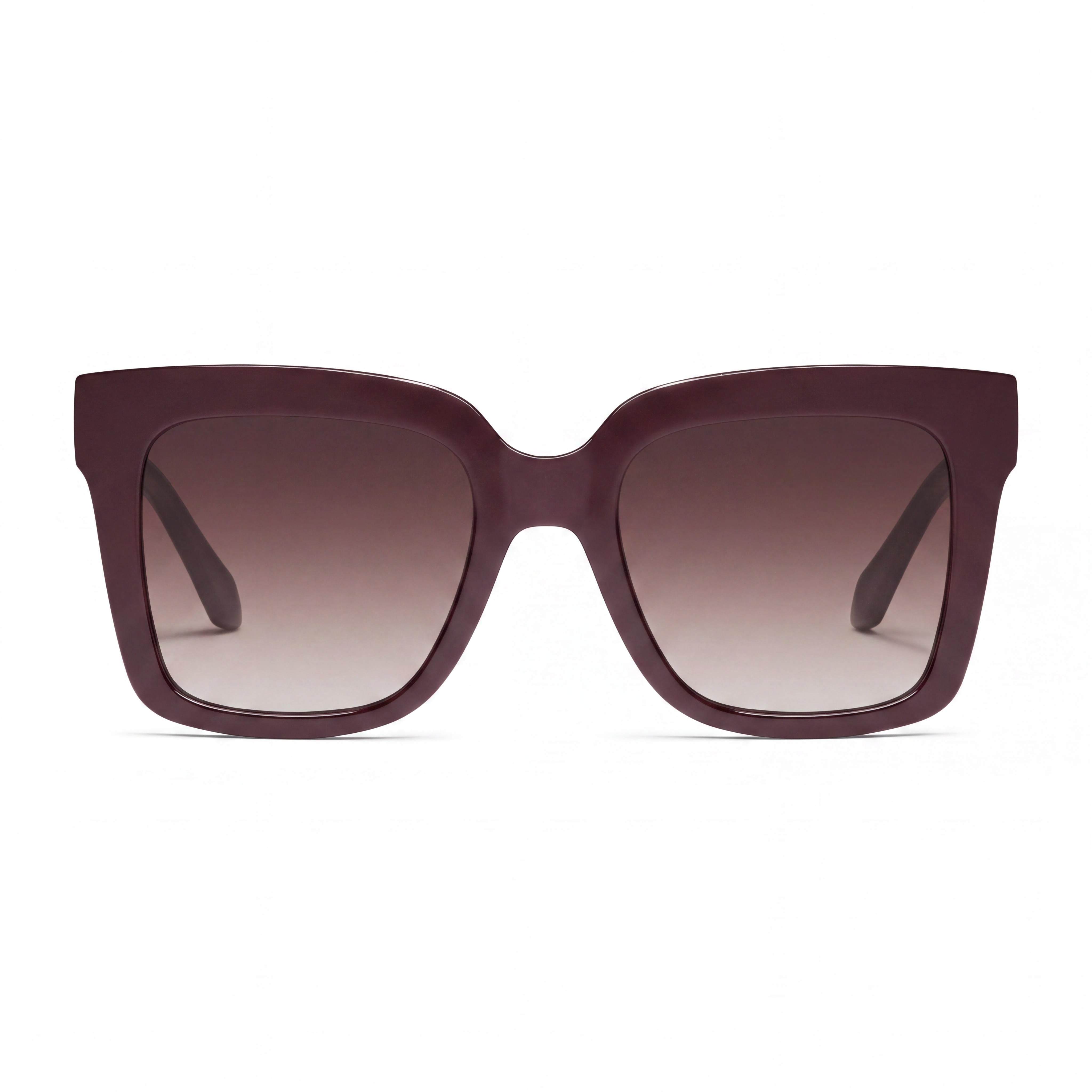 QUAY AUSTRALIA ICY Square Women's Espresso Brown Plastic UV Protected Sunglasses 52mm, Photo 2