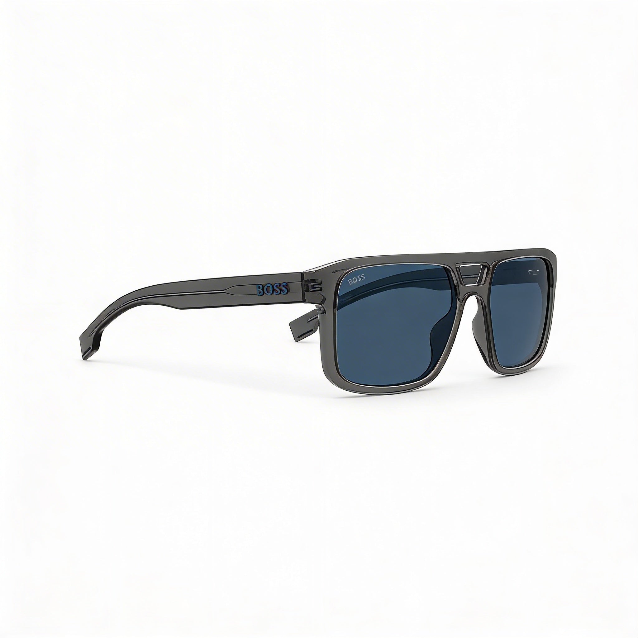 Gafas de sol Hugo Boss Modern para hombre, negras y grises, de celulosa ecológica, montura P.INJ, cristales azules no polarizados, protección UV, 56 mm, Photo 3