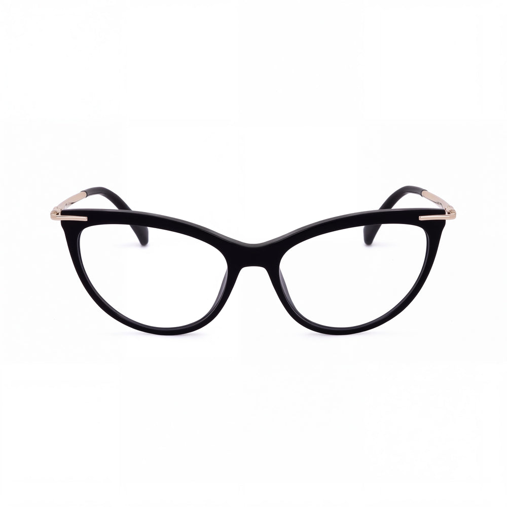 MaxMara Casual Women's Cat Eye Plastic Frame Shiny Black 53/16/135