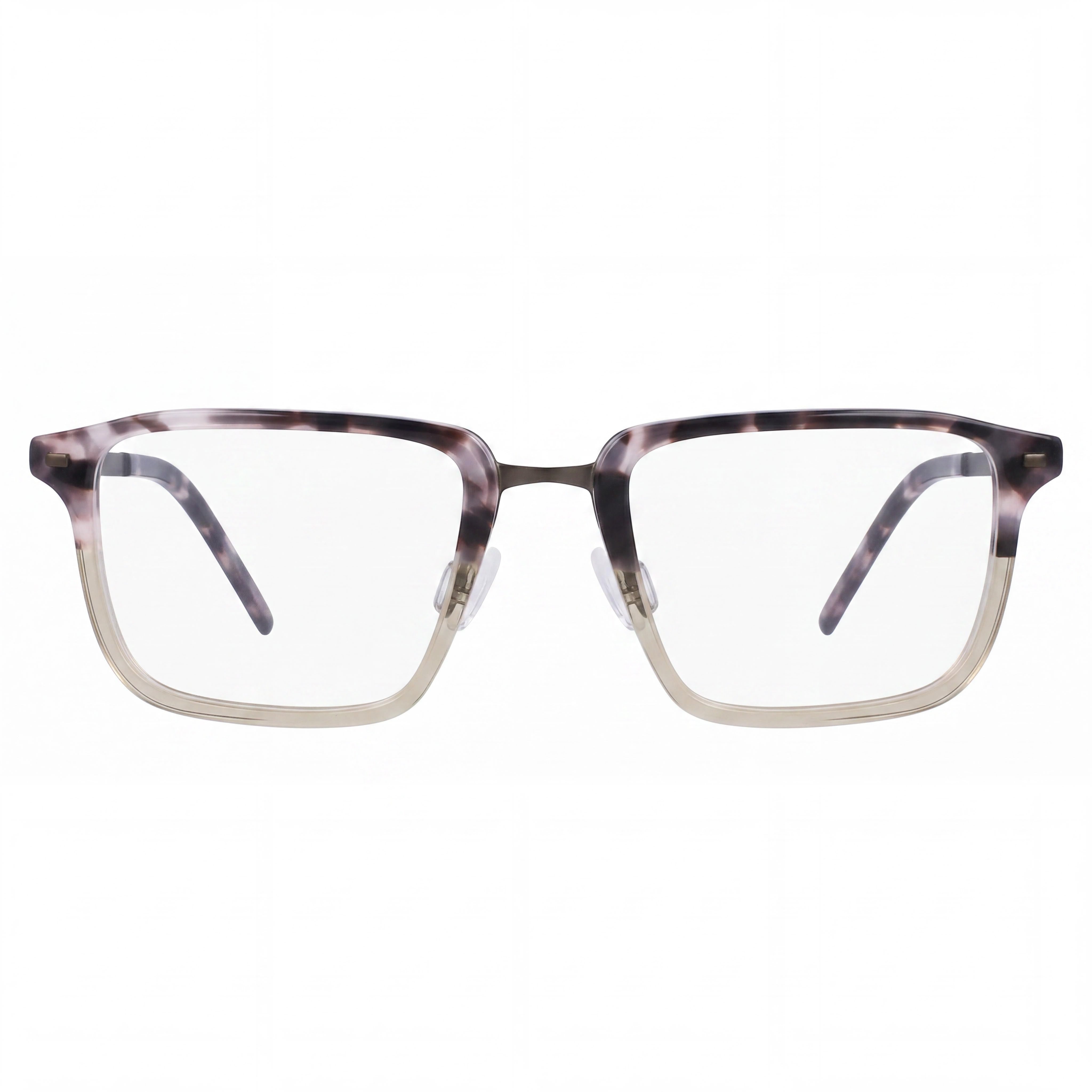 Flexon B2037 Women's Metal Eyewear, Shiny Grey Tortoise Frame, 55mm Lens Width, Photo 2