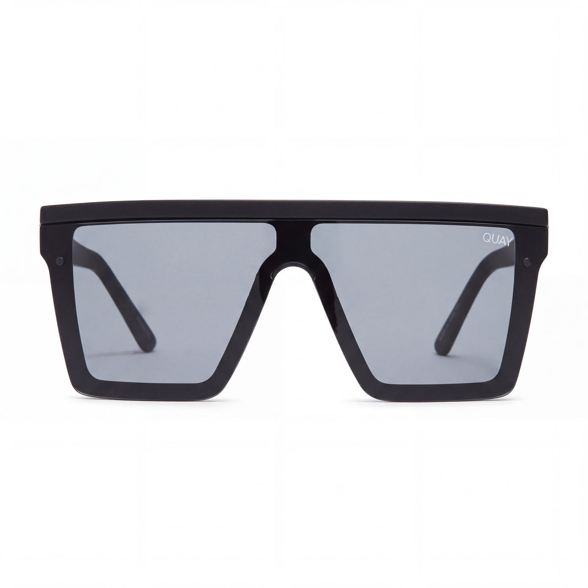 QUAY AUSTRALIA Hindsight Women's Black Smoke Flat Top Shield UV Protection Sunglasses 11mm Bridge 125mm Temple, Photo 2
