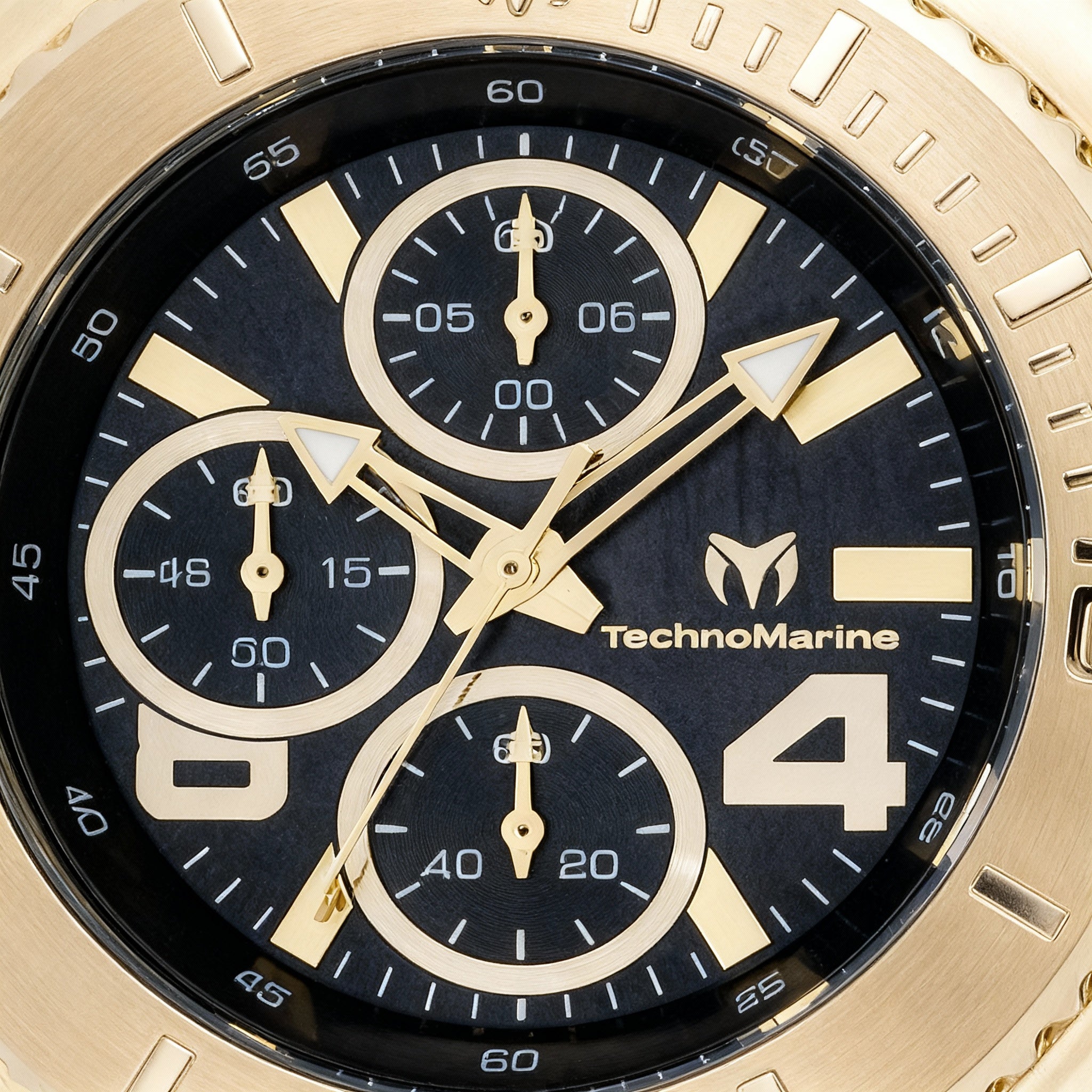 Reloj unisex TechnoMarine Cruise TM-124030 de cuarzo, acero inoxidable, dorado y negro, esfera negra de 43 mm, Photo 2