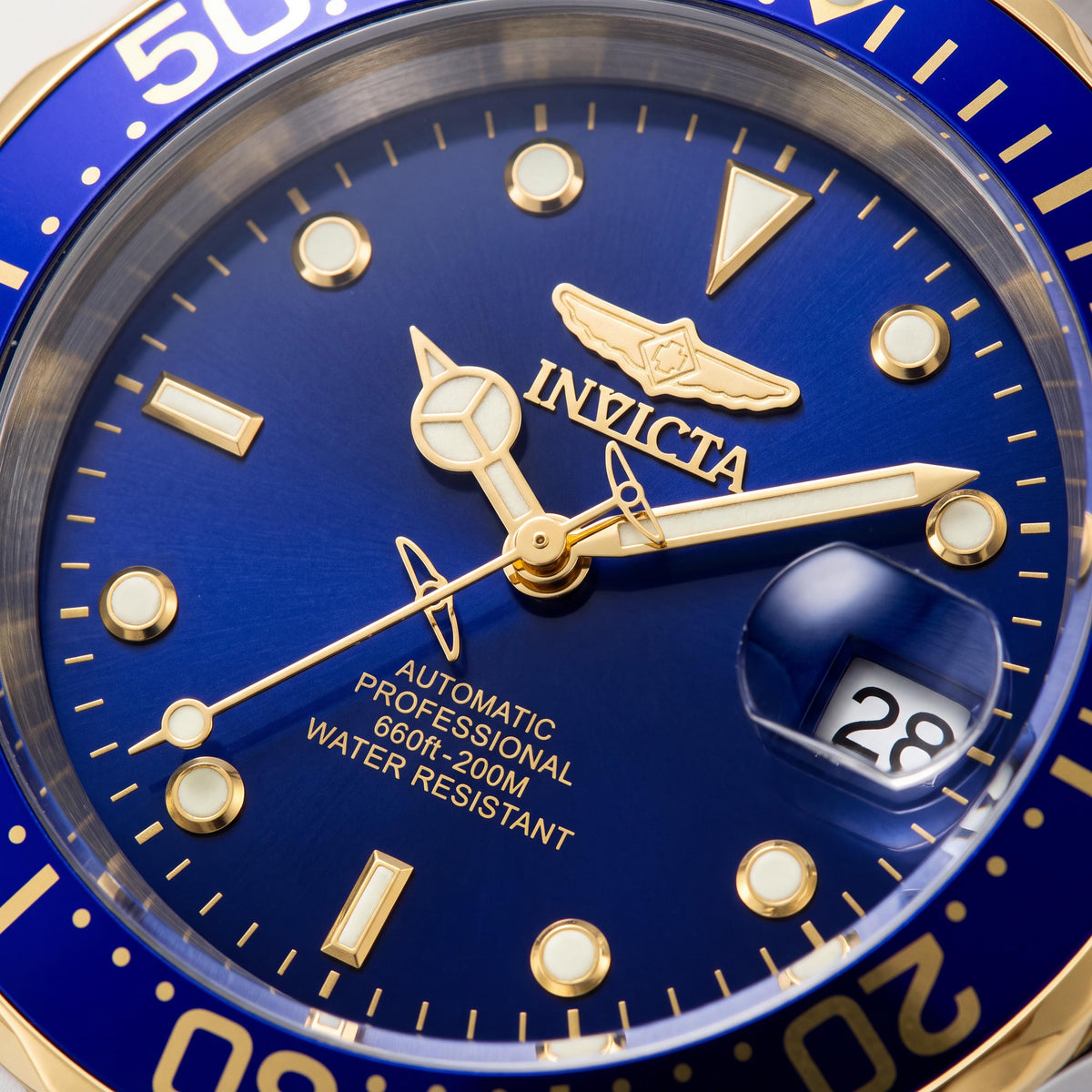 Invicta Men's 8928 Pro Diver Collection Automatic Two-Tone Stainless Steel Blue Date 200M Water Resistant Watch, Photo 2