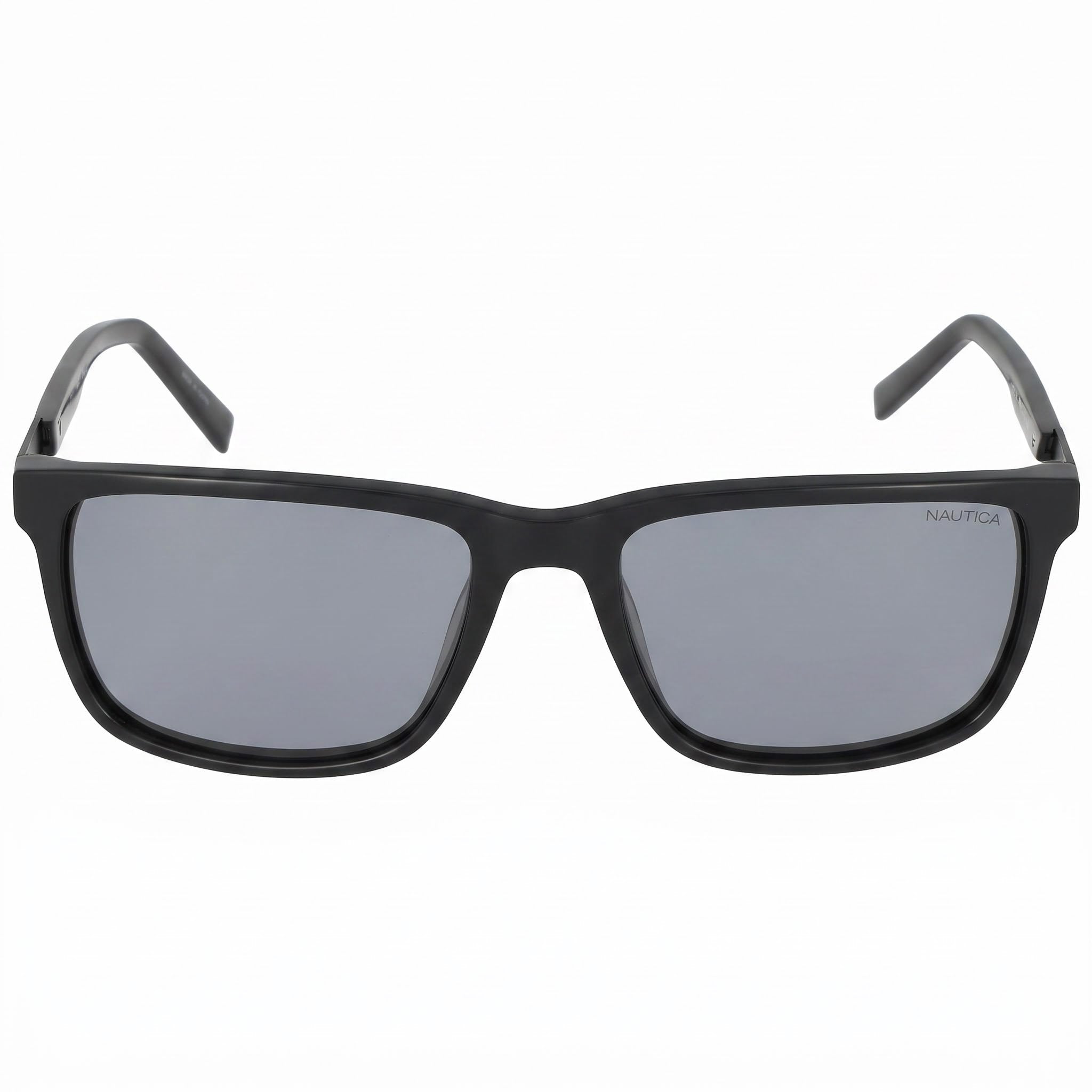 Nautica Casual Men's Sunglasses, Black White Plastic Frame, Acetate Lens, UV Protection, 56mm, Photo 2