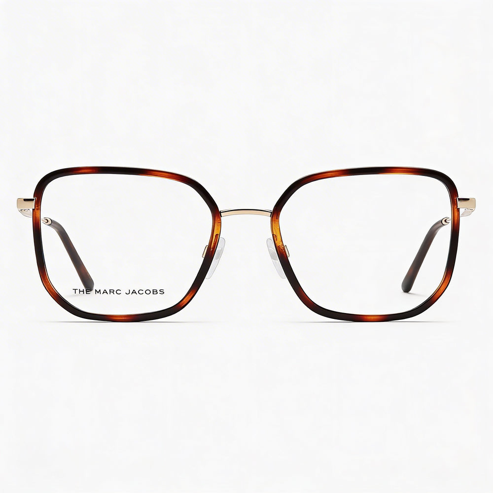 Marc Jacobs Marc 537 - Montura de gafas para mujer con montura de acero de aleación Havana y lentes de policarbonato de 53 mm