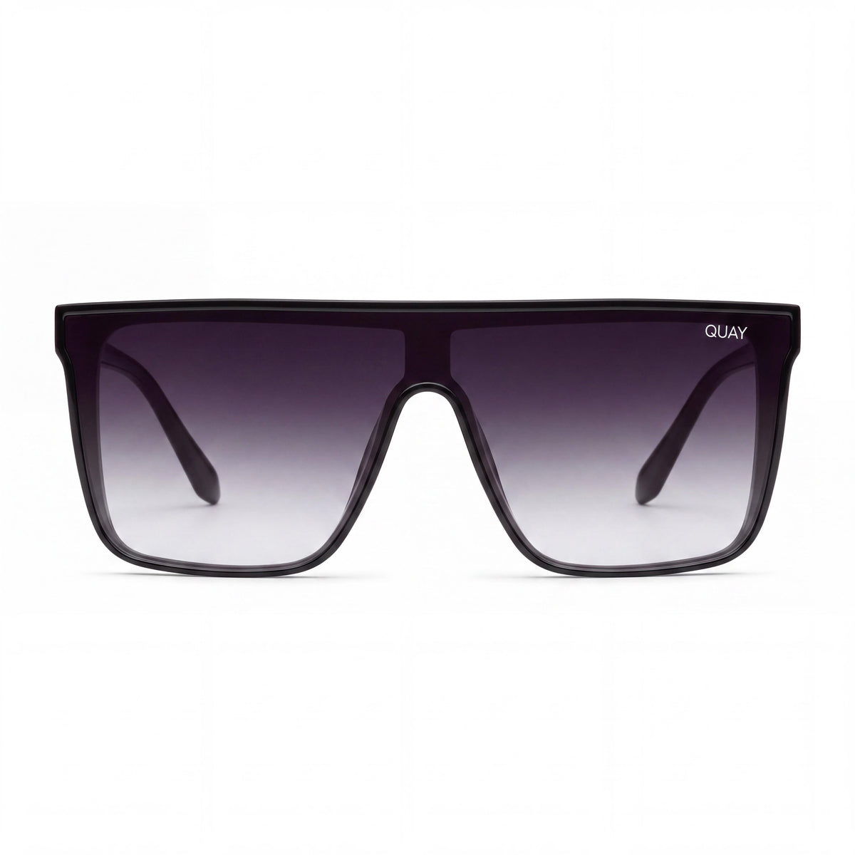 QUAY AUSTRALIA Nightfall Medium Unisex Black Fade Injection Shield Sunglasses UV Protection 140mm, Photo 2