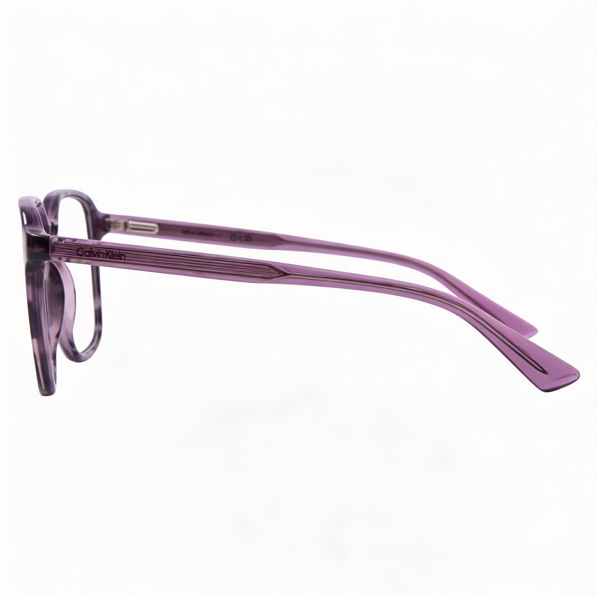 Gafas de sol Calvin Klein CK23524 unisex con montura cuadrada de plástico y lentes de policarbonato no polarizadas, color violeta habano 52-17-140, Photo 2