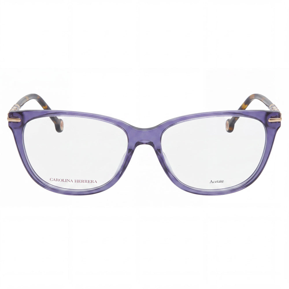 Gafas de sol Carolina Herrera Modern para mujer, color violeta Havana, con montura de acetato y lentes de policarbonato no polarizadas, 54 mm