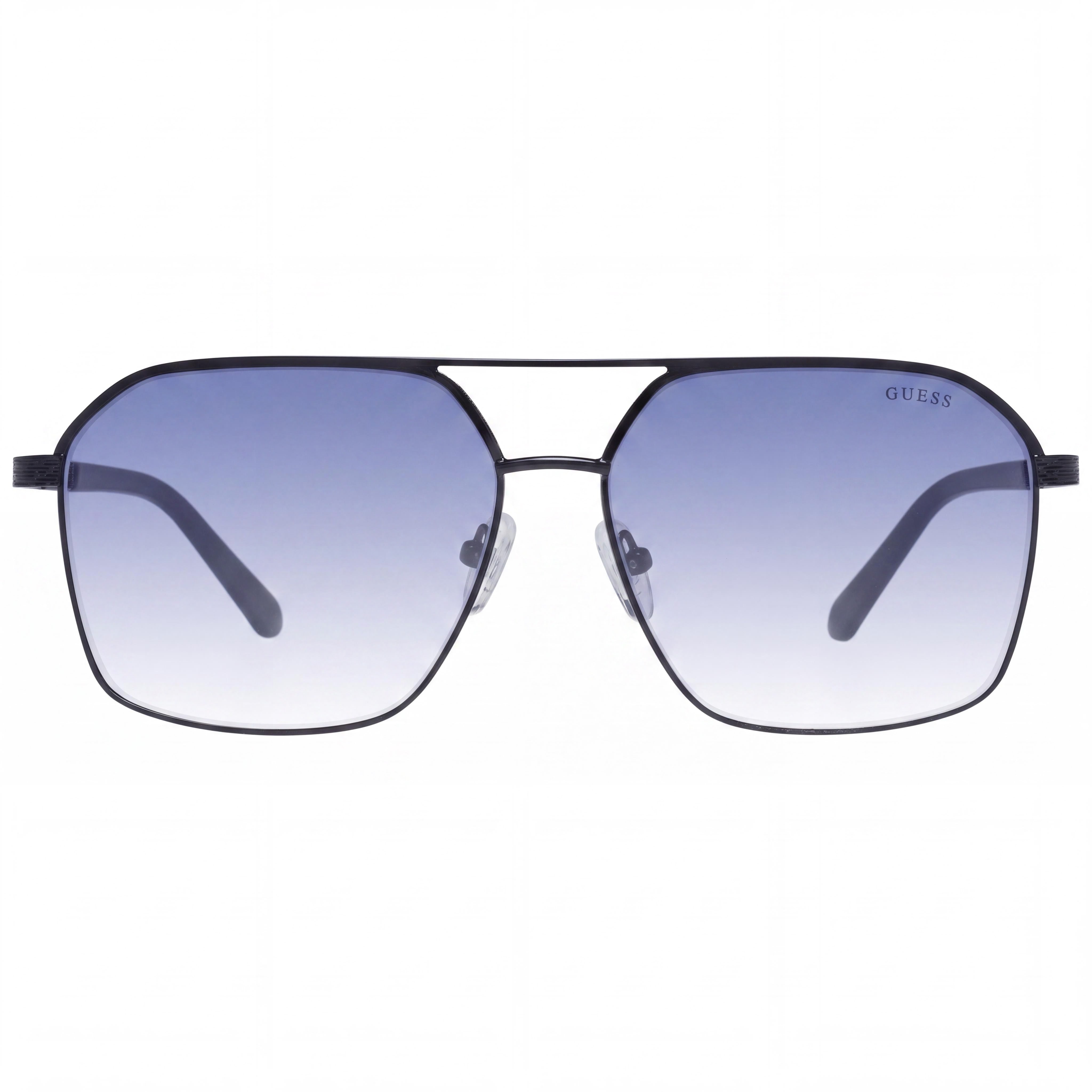 GUESS Classic Men's Polycarbonate Glossy Black Black Gradient 100% UV Protection Non-Polarized Sunglasses 55mm, Photo 2
