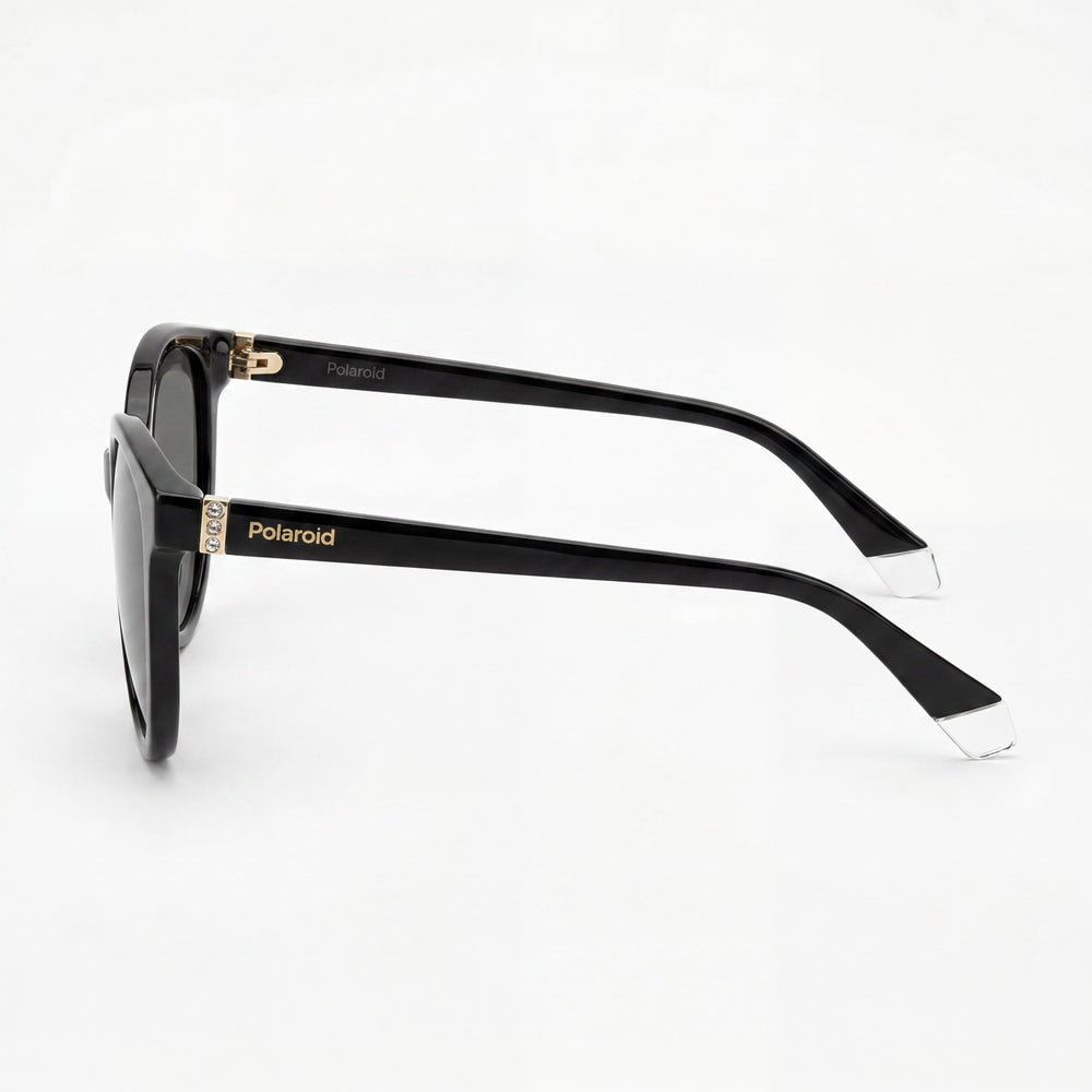 Gafas de sol polarizadas grises Polaroid Eyewear Pld 4133/S/X de policarbonato negro para mujer con protección UV de 55 mm