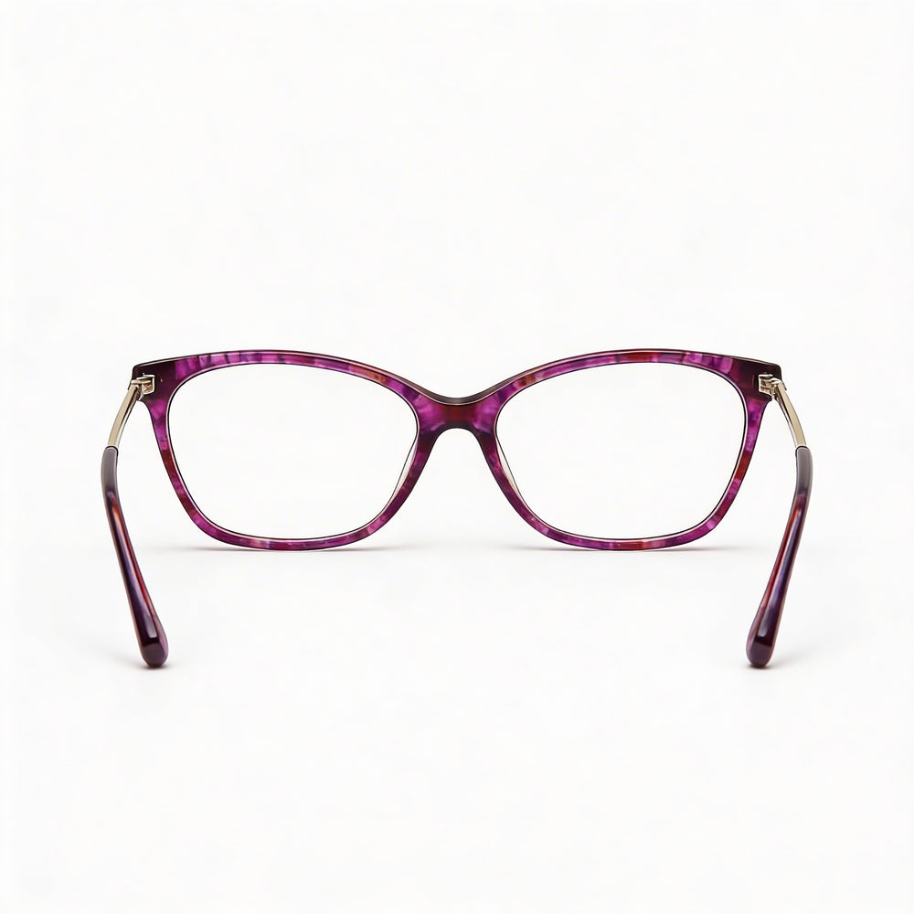 Gafas de moda GUESS para mujer con montura de plástico violeta Habana y lentes de policarbonato, lentes de 53 mm, puente de 16 mm, patillas de 140 mm