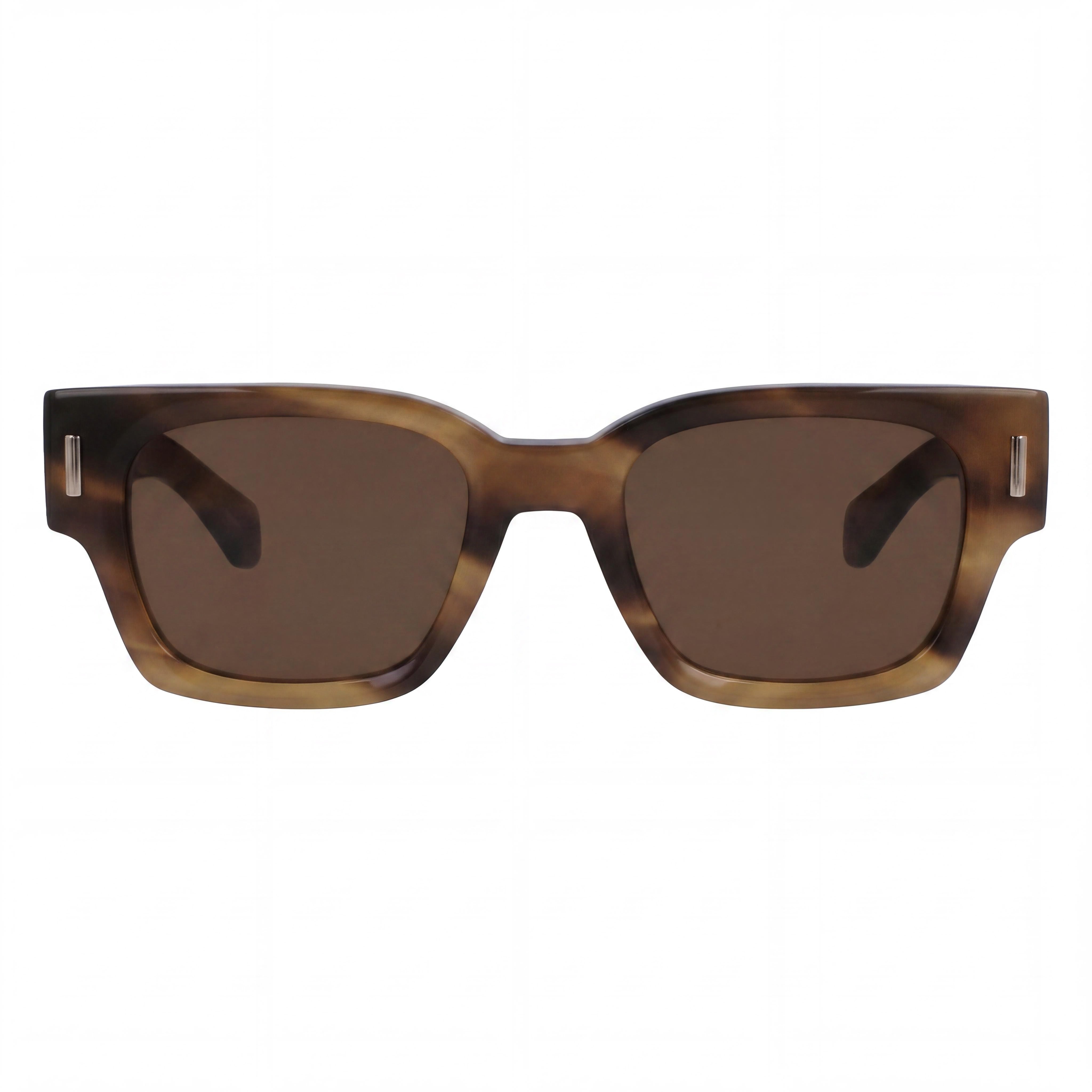 Salvatore Ferragamo Sf2010s Gafas de Sol para Hombre, Acetato a Rayas Caqui Marrón, 100% Protección UV, 52mm, Photo 2