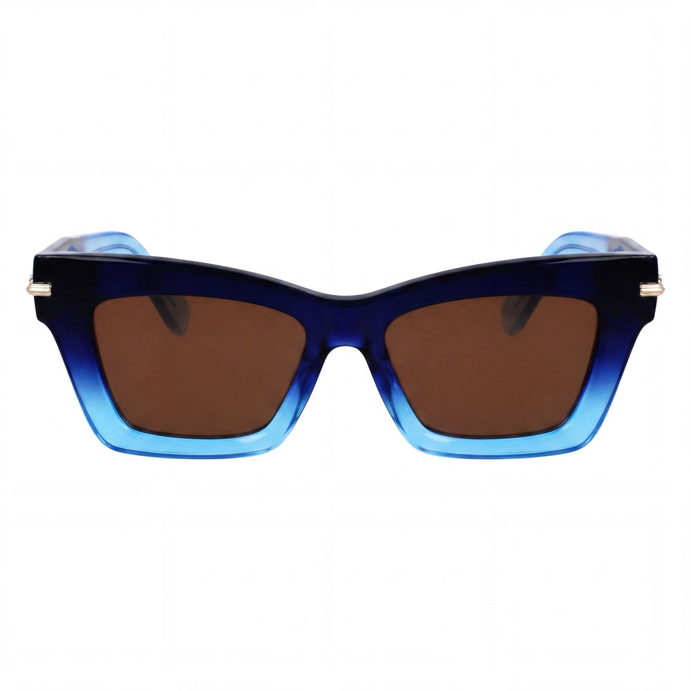Ferragamo Sf2031s Men’s Acetate Frame Sunglasses, Dark Blue Transparent, Protection, 52mm Lens