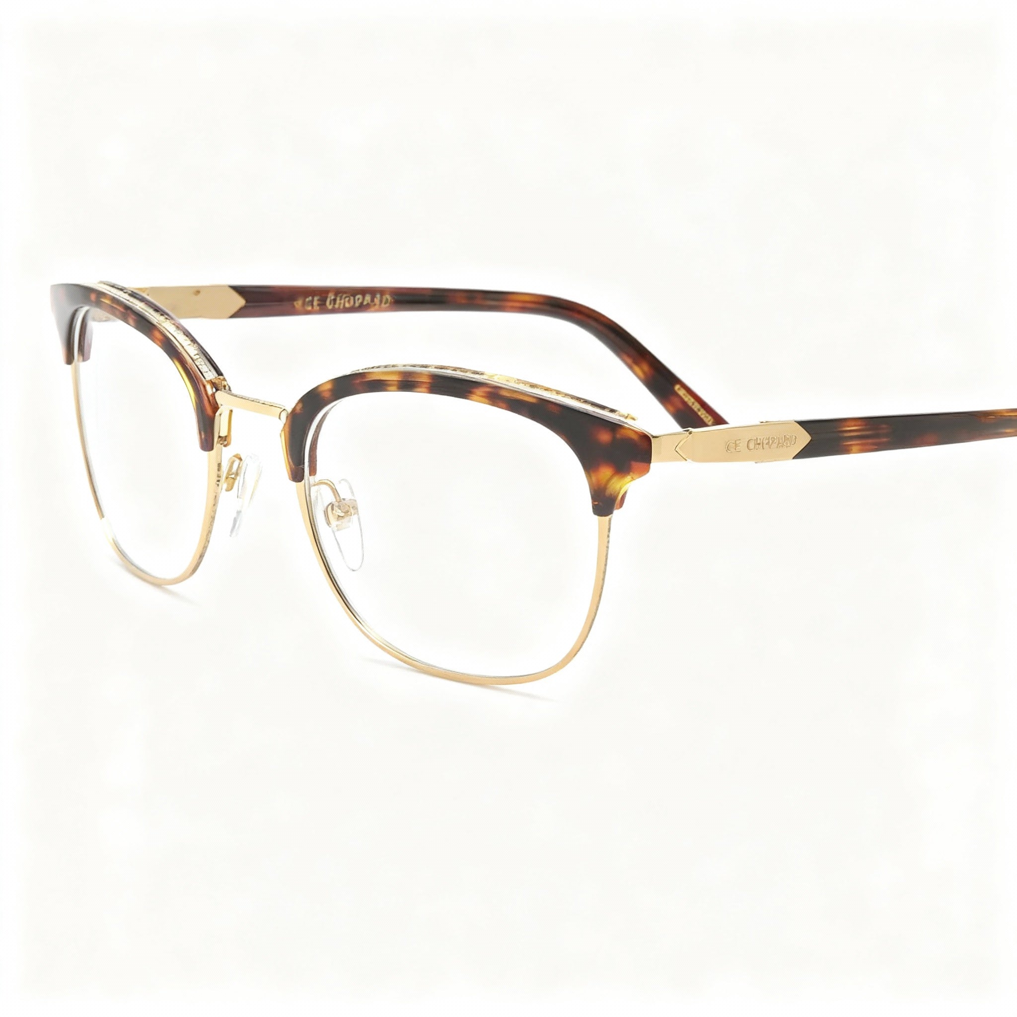 Chopard Men’s VCHG59 Classical Style Dark Havana Metal Frame Eyeglasses, 51mm Lens, Photo 3