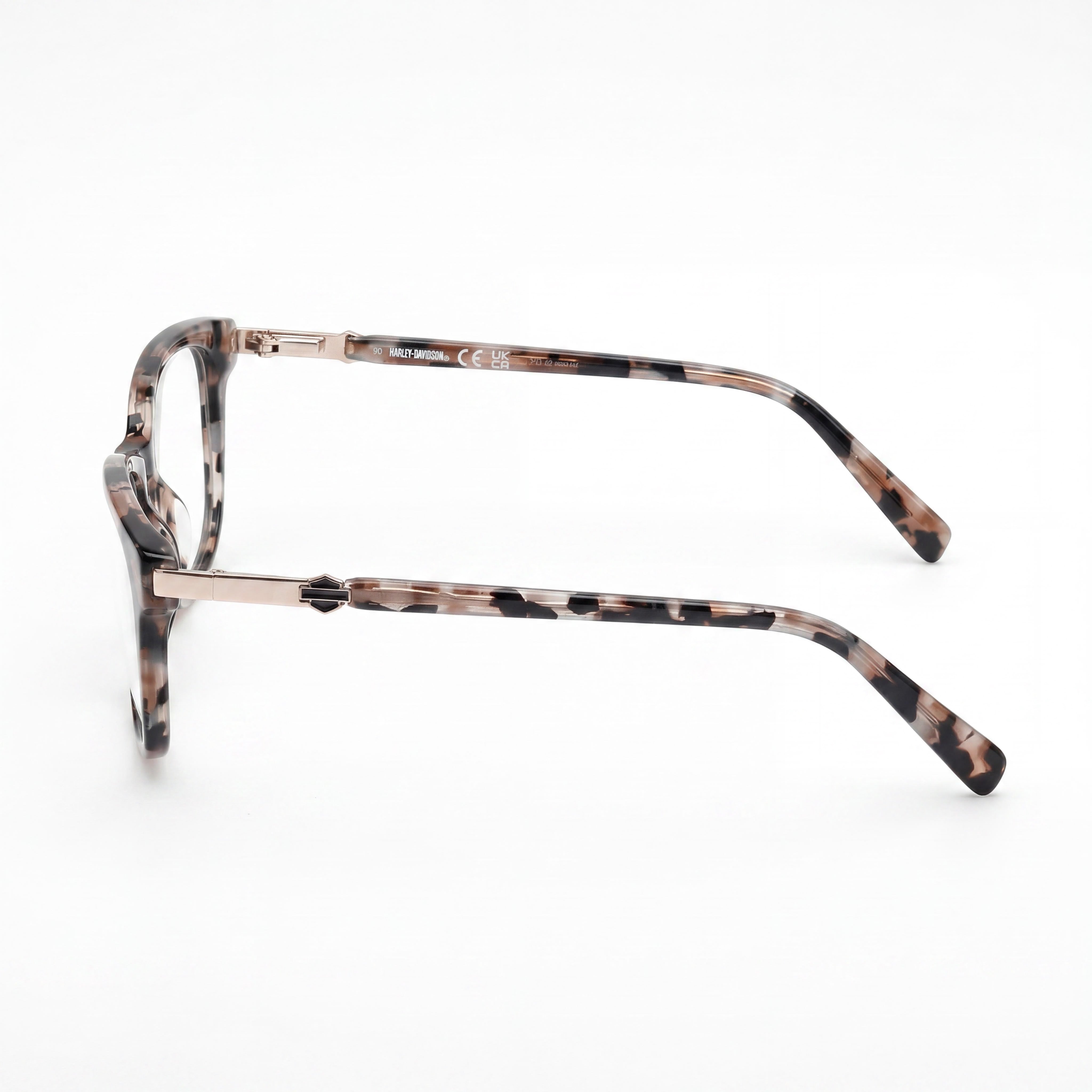 Montura óptica de acetato Harley-Davidson Hd0578 para mujer en rosa claro/oro rosa con lentes rosas de 53 mm, Photo 2