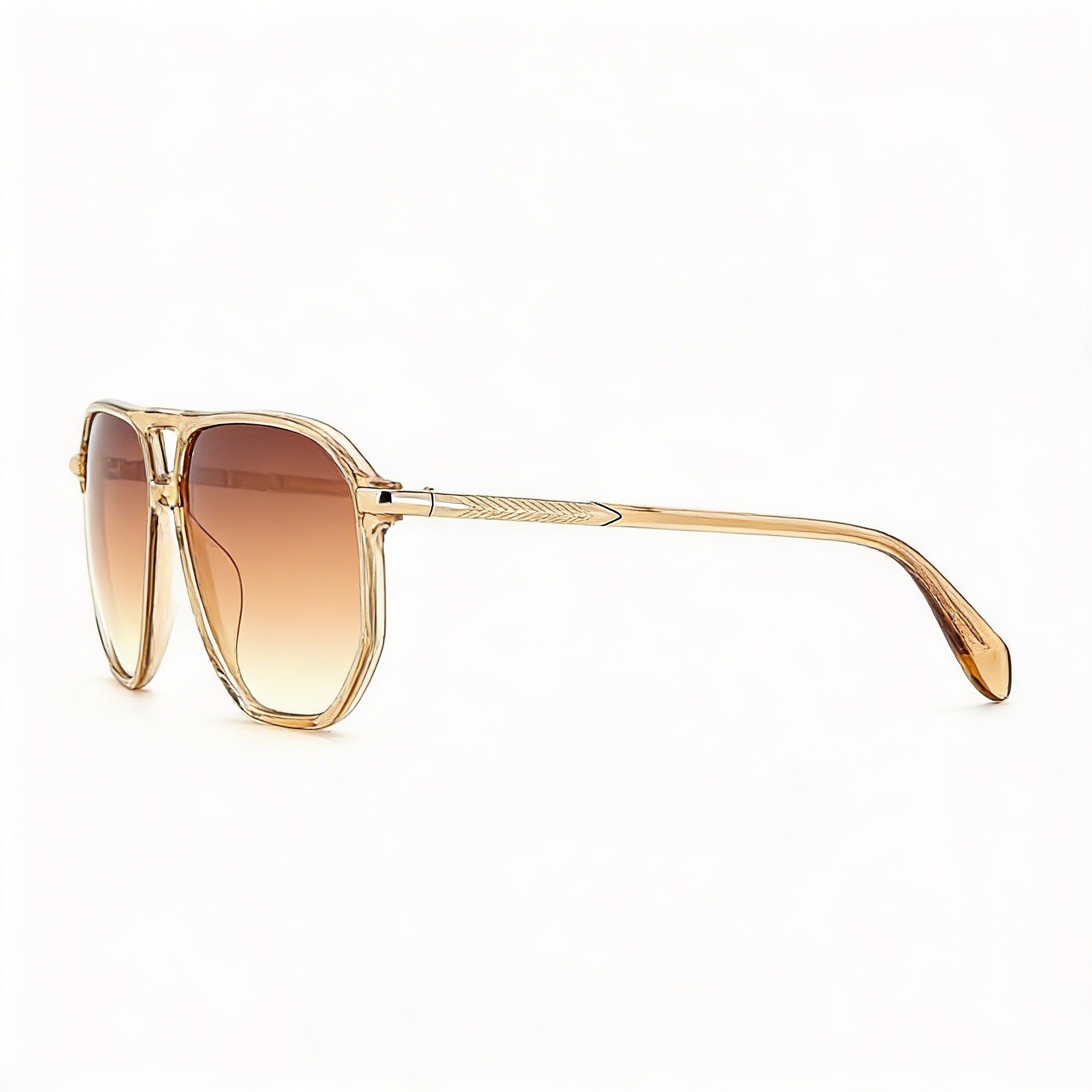 Gafas de sol Rag & Bone Modern Heritage para mujer, de acetato beige, con protección UV y lentes color ladrillo con sombreado marrón, 58 mm, Photo 3
