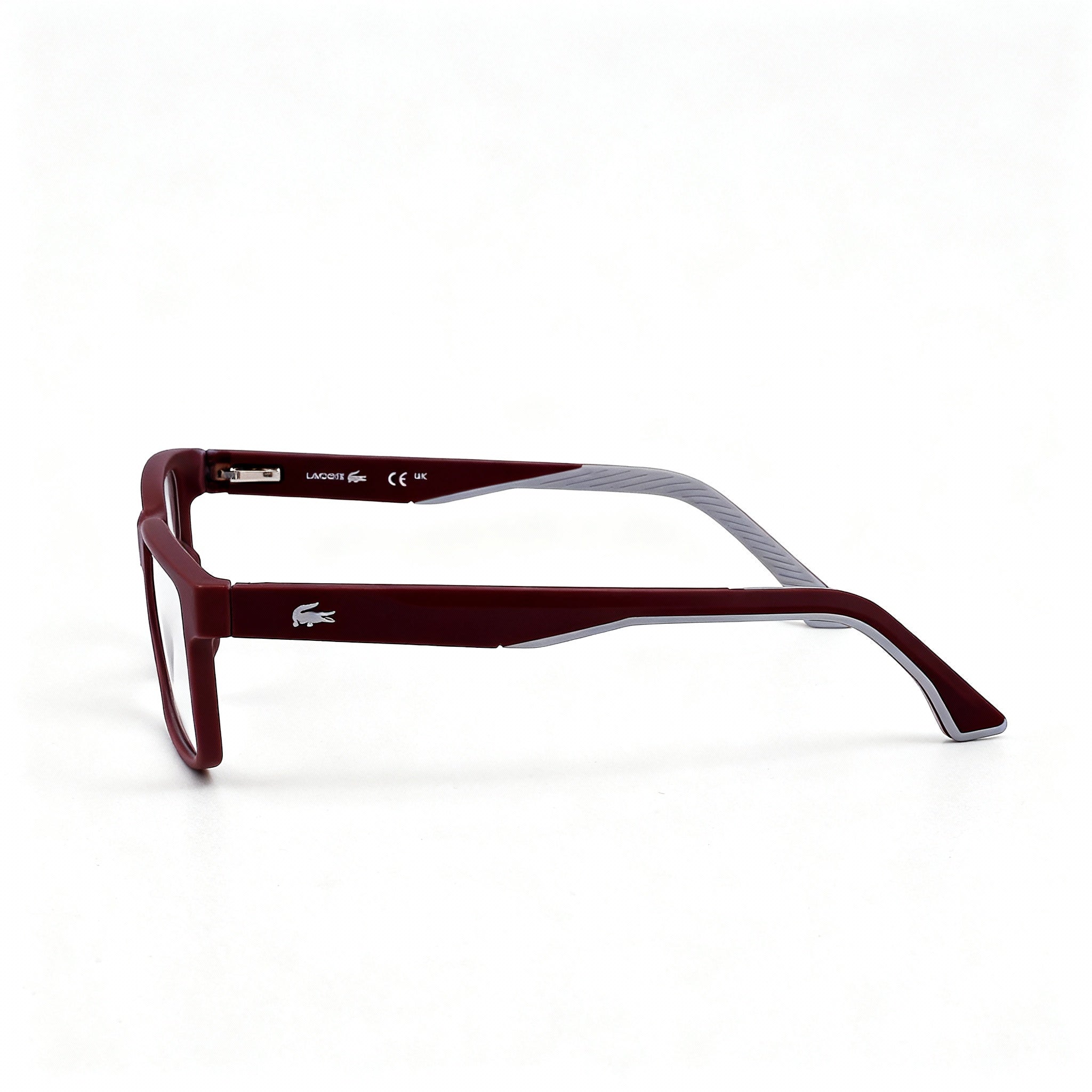 Lacoste L2922 Women's Modern Injected Plastic Dark Red Eyeglasses, Polycarbonate Non-Polarized Lenses 55mm, Photo 3