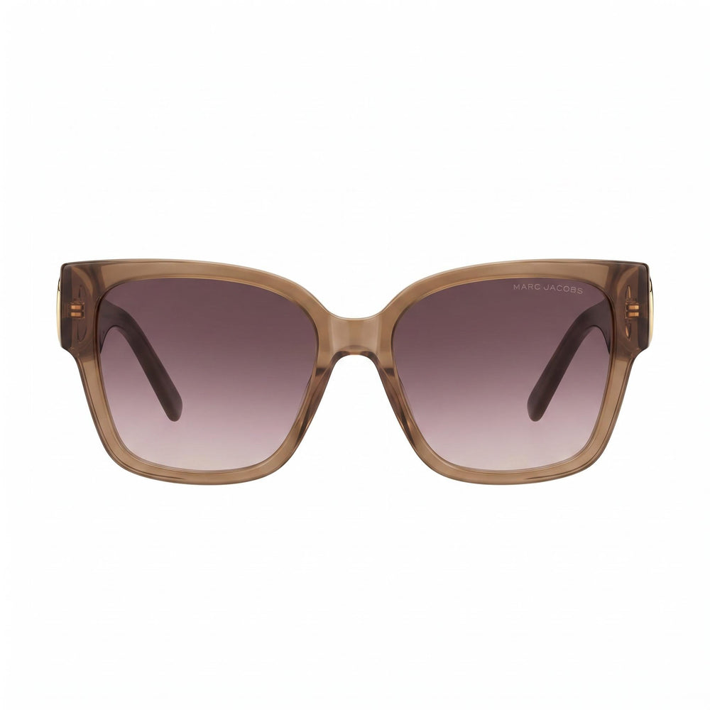 Marc Jacobs Marc 698/S Women's Acetate Brick Brown Clear Non-Polarized UV Protected Sunglasses 54mm