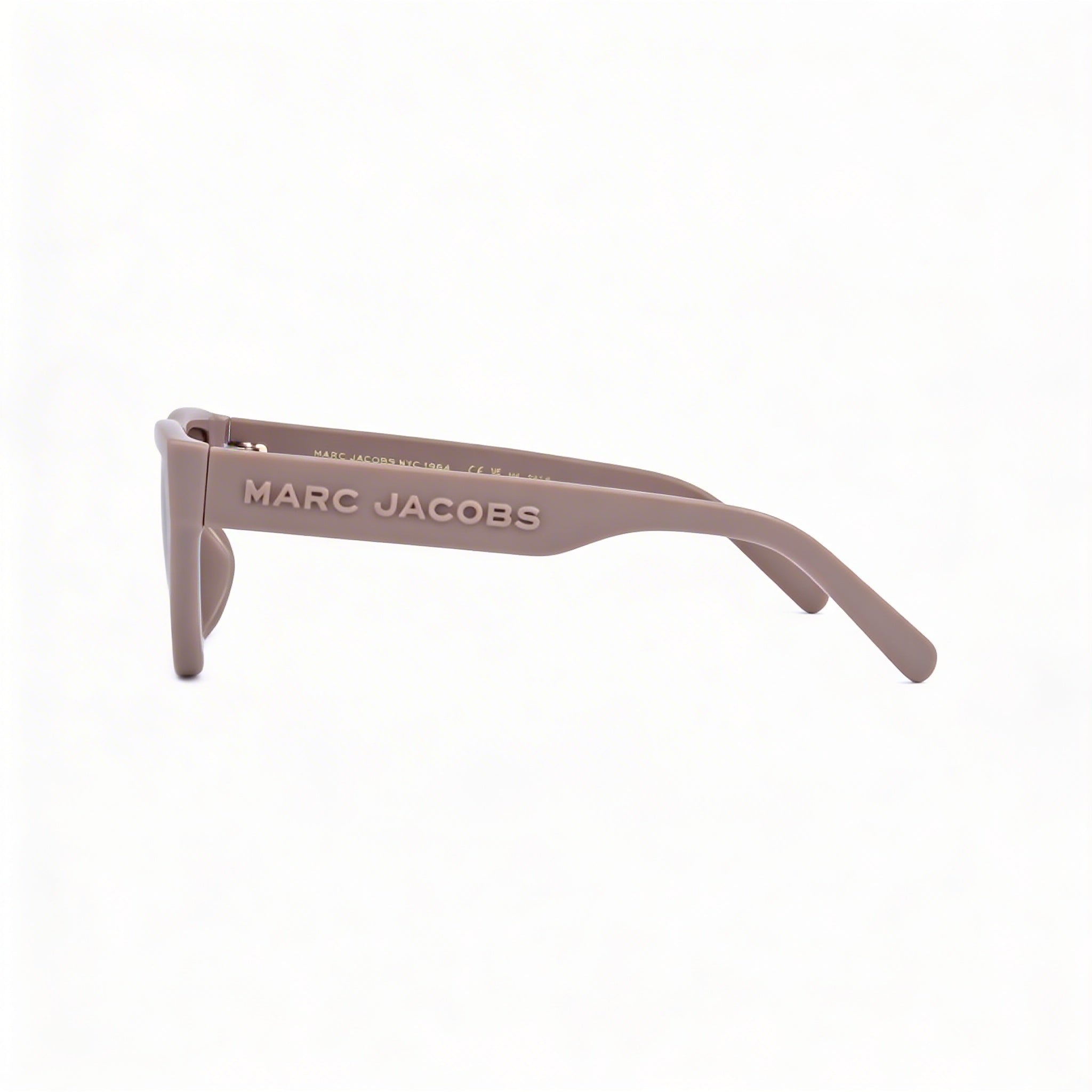 Gafas de sol Marc Jacobs para mujer, estilo ojo de gato, de plástico beige con lentes UV degradadas marrones de 55 mm, Photo 3