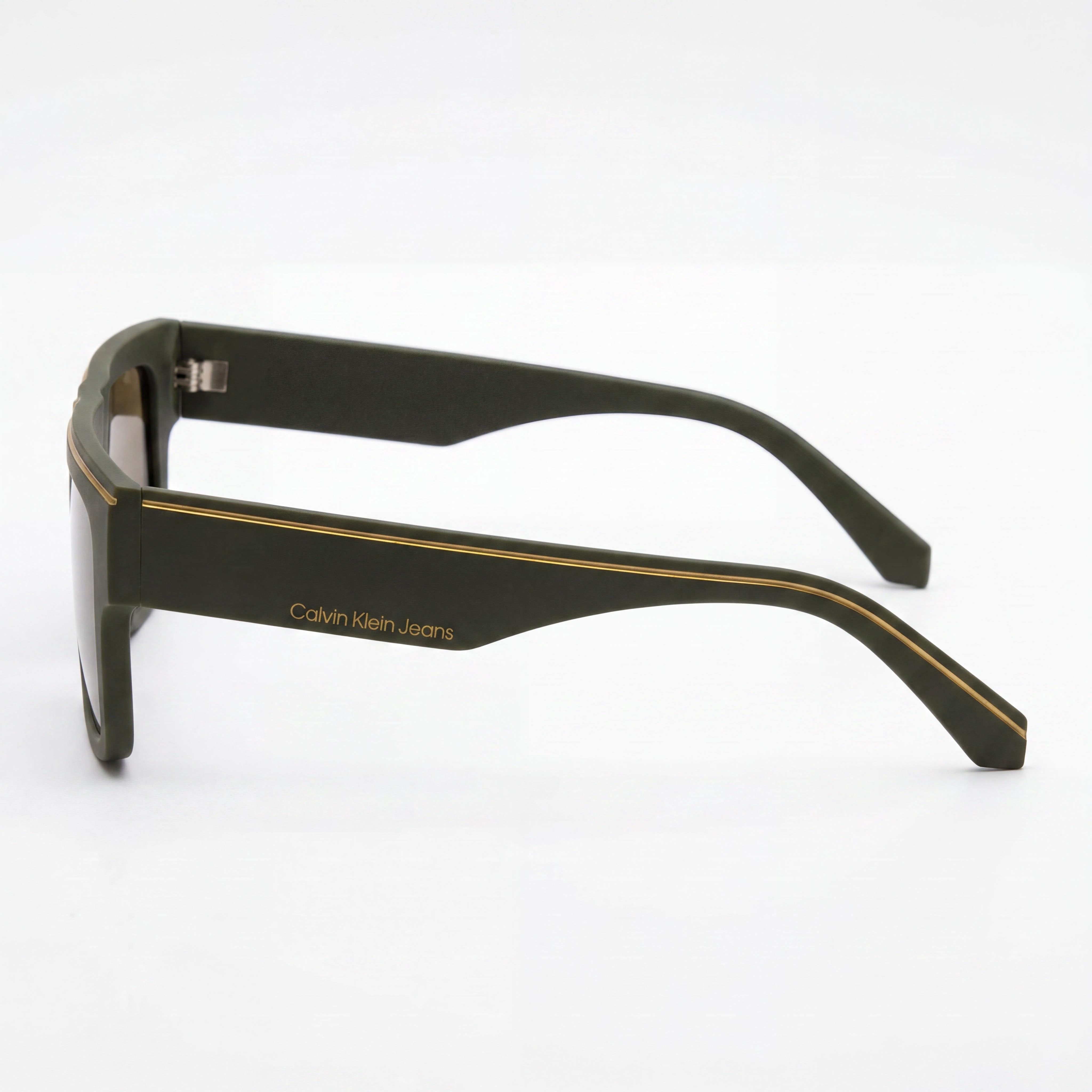 Gafas Calvin Klein Ckj24603s para hombre, montura color caqui de resina de origen vegetal, lentes no polarizadas UV de Tritan Renew color caqui, 55 mm, Photo 3