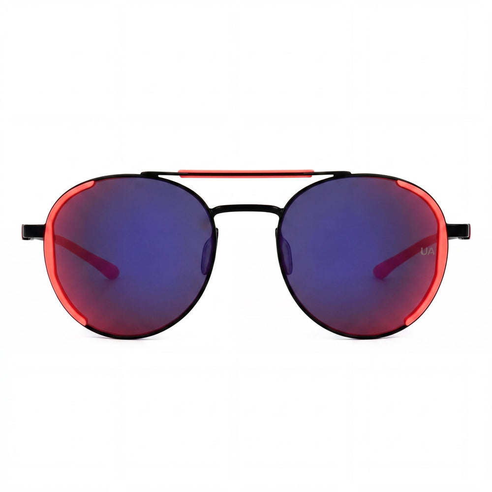 Gafas de sol unisex Under Armour UA 0008/G/S con montura de acero de aleación y protección UV, color negro, gris cuerno, infrarrojo, 55 mm
