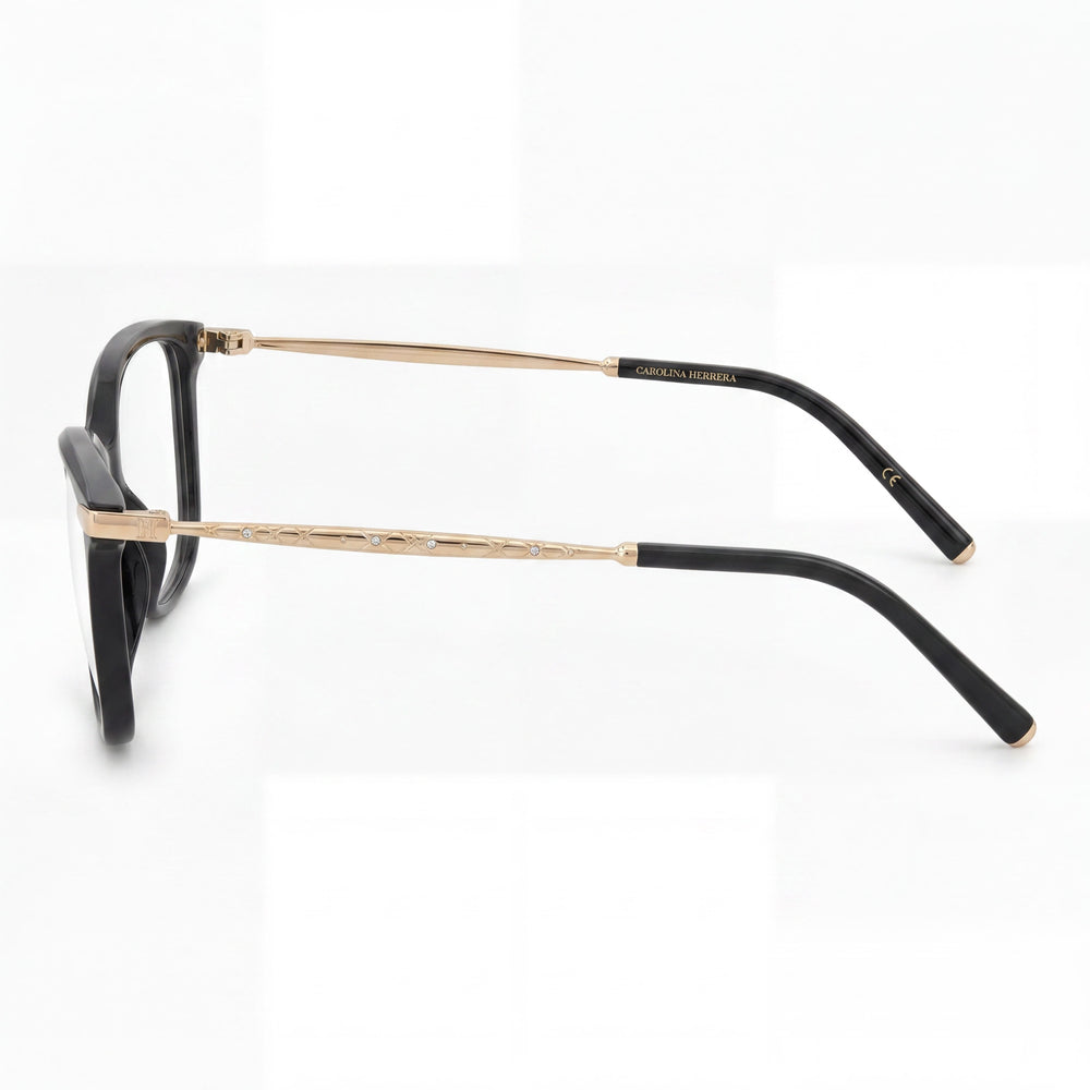 Carolina Herrera Classic Women's Black Gold Plastic Eyewear 54mm