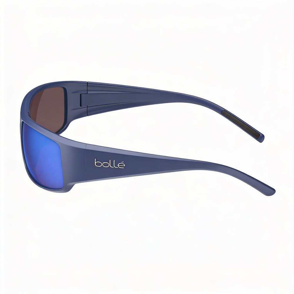 Bollé Casual Unisex Dark Blue Matte Acetate Wrap-around Frame with Polycarbonate UV Lenses 63mm