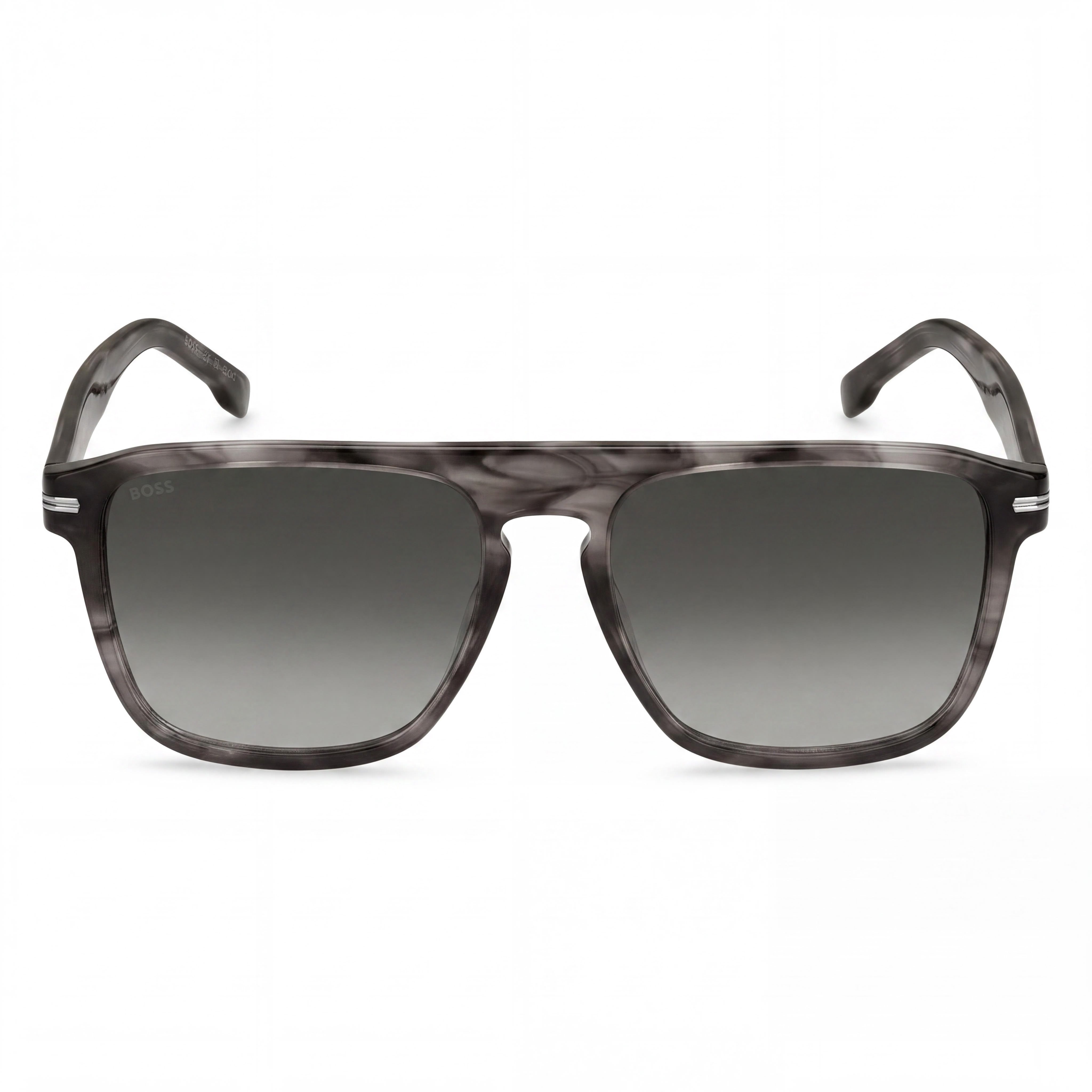 Hugo Boss BOSS 1599/S Style & Expression Women's Grey Horn Acetate Green Shaded UV Protected 56mm Sunglasses, Photo 2