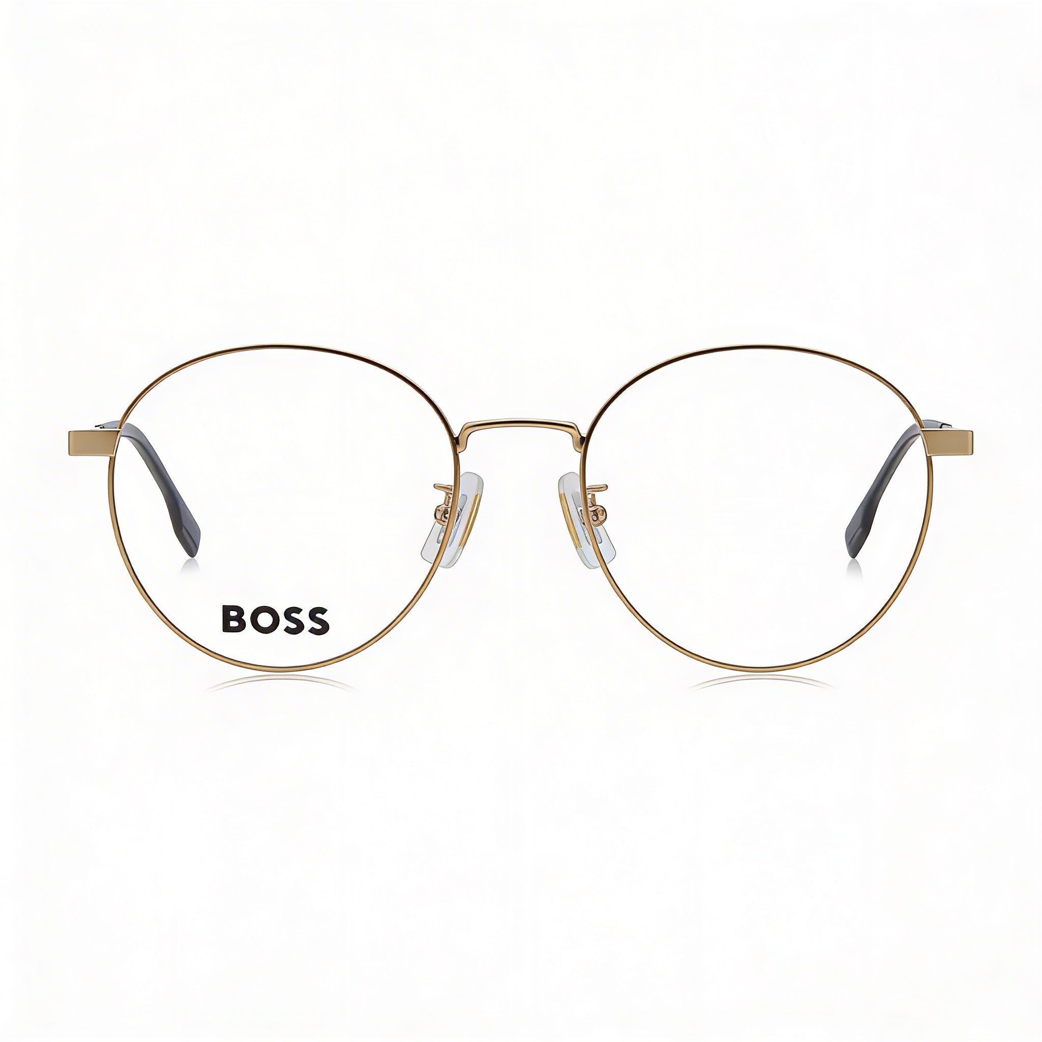 BOSS 1475/F Unisex Matte Gold Alloy Steel 52mm Clear Demo Lenses Prescription Ready, Photo 2